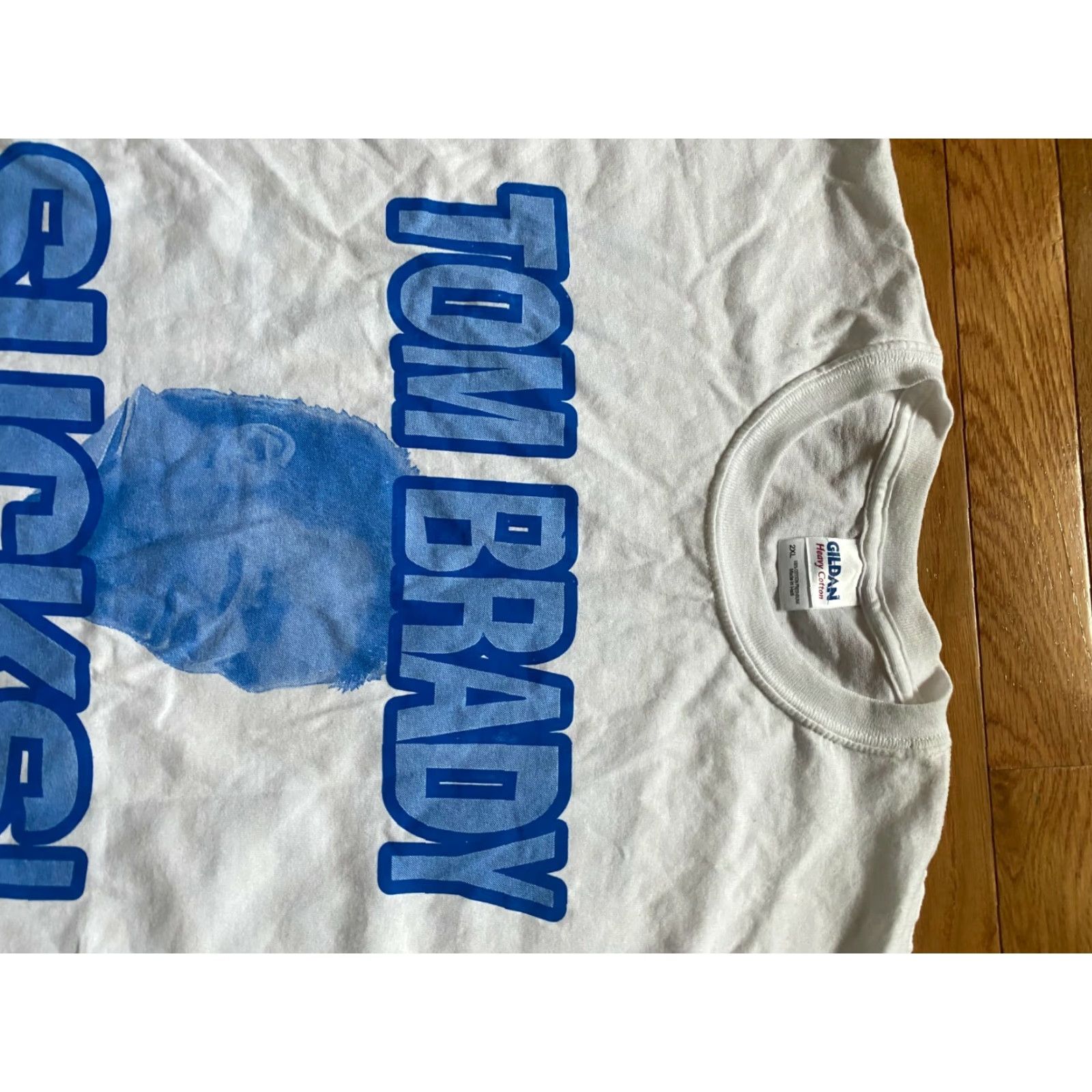 Gildan Gildan T-Shirt Mens XXL White Tom Brady Sucks Colts Steelers Unisex Crew Neck Short Sleeve USA Sports Funny Graphic Print All Seasons Regular Fit NWOT Size US XXL / EU 58 / 5 - 3 Thumbnail