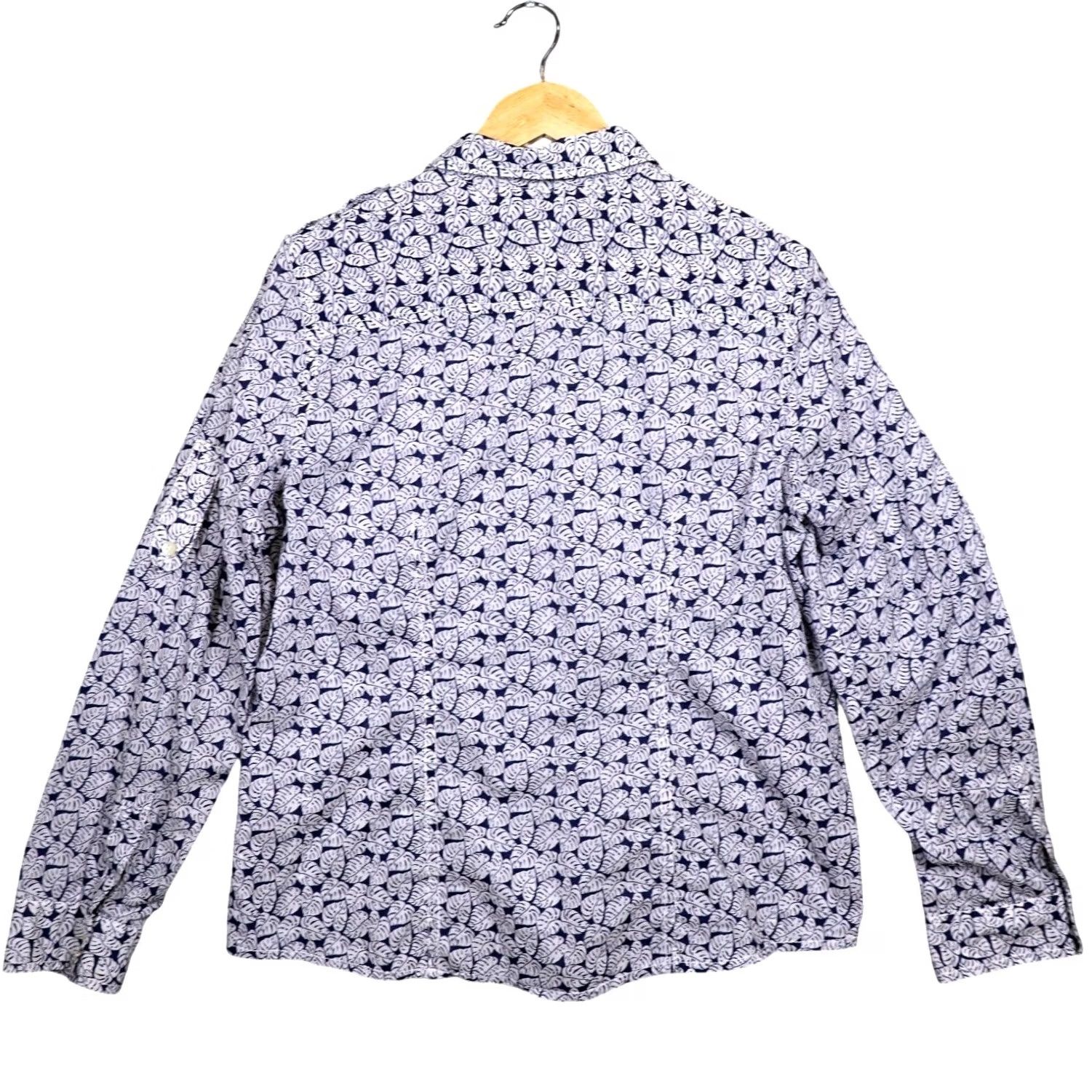 Liz Claiborne Liz Claiborne Womens Long Sleeve Button Down Shirt Tropical Leaf Print Size M Size M / US 6-8 / IT 42-44 - 4 Thumbnail