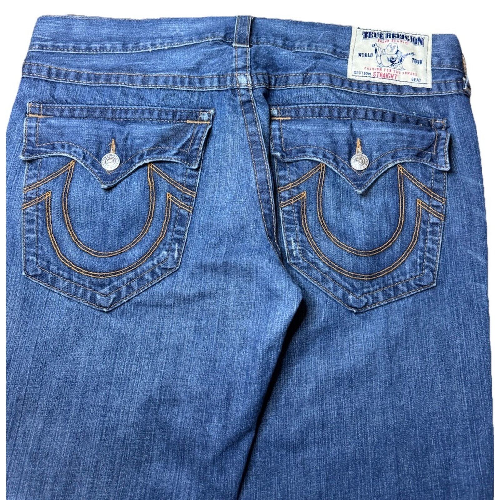 True Religion True Religion Mens Jeans 40x33 Stitch Denim USA Straight Fit Size US 40 / EU 56 - 1 Thumbnail