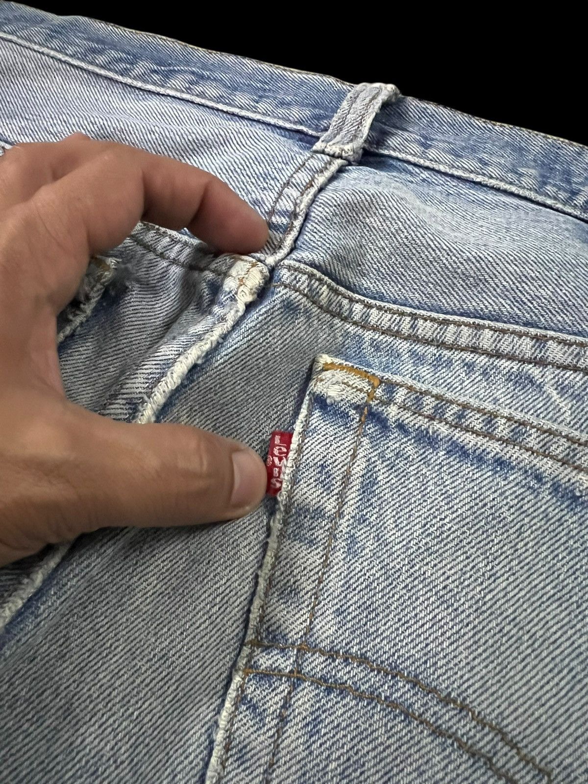 Levi's Vintage 90’s Levi’s 501 Mud Wash Distressed Ripped Jean Size US 34 / EU 50 - 16 Thumbnail