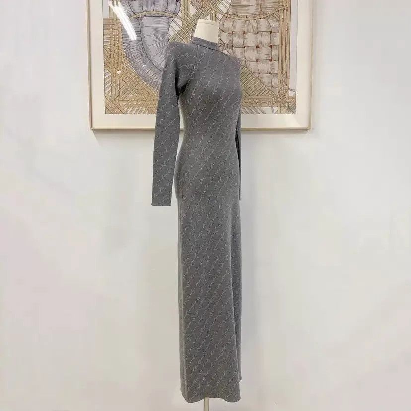 Stella McCartney Stella McCartney Gray Knit Dress 36 EU Pre-Owned Size XS / US 0-2 / IT 36-38 - 4 Thumbnail