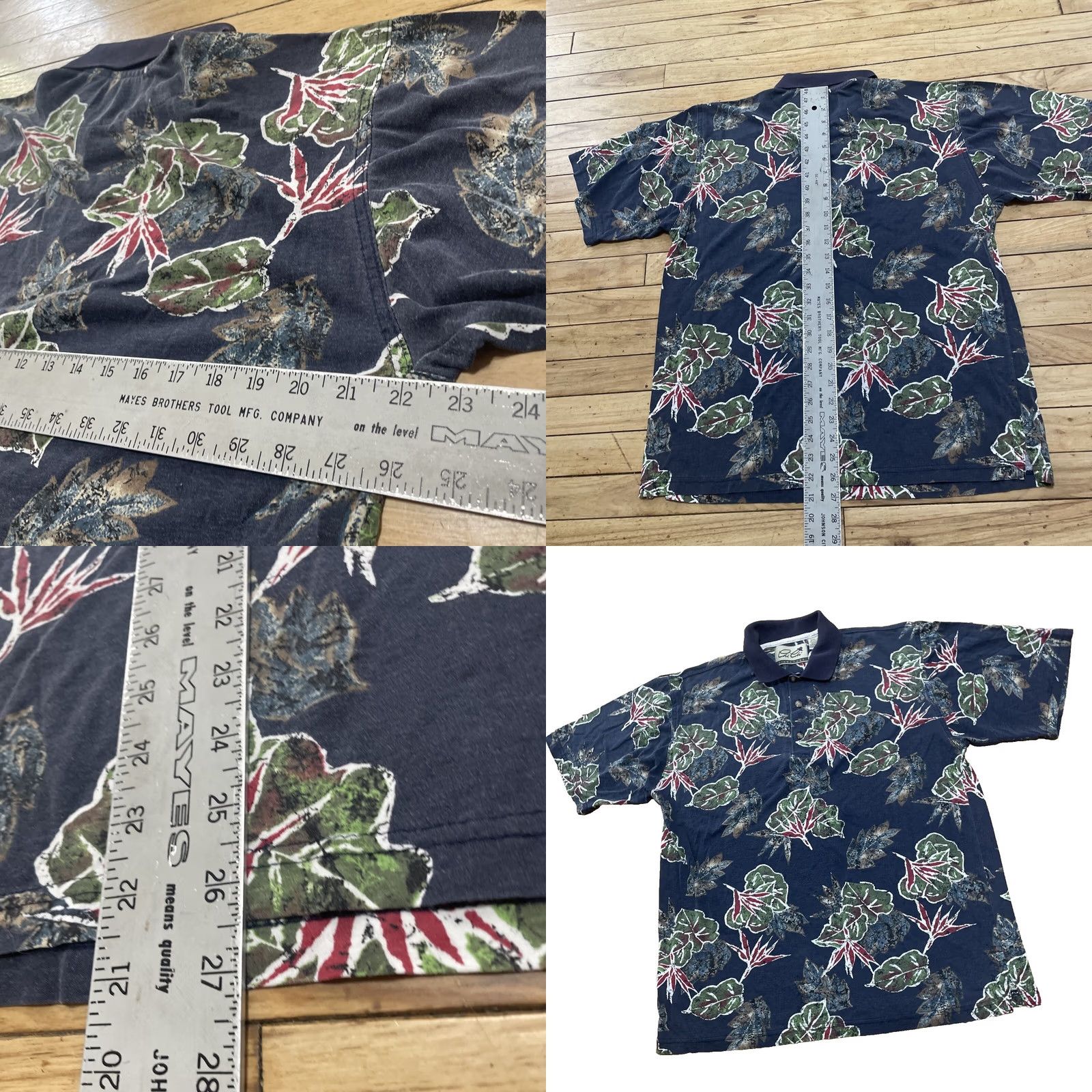 Vintage VINTAGE Chi Chi Polo Shirt Men M Blue Green Leaves Print 90s Retro Hawaiian Casual Polo Shirt Men M Size US M / EU 48-50 / 2 - 8 Thumbnail