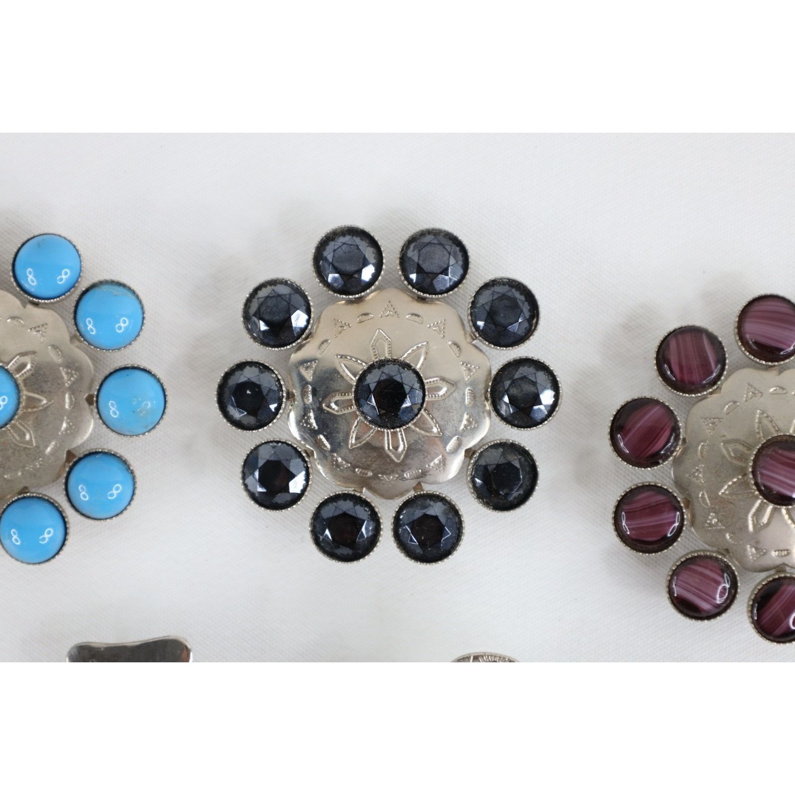 Vintage Vintage 70s 80s Lot of 5 Steel Beaded Glass Brooches Size ONE SIZE - 3 Thumbnail