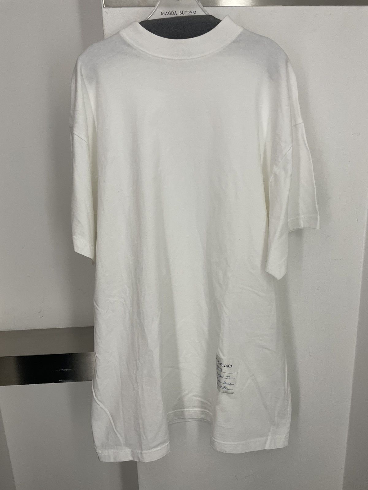 Balenciaga SAMPLE STICKER T-SHIRT IN WHITE Size US S / EU 44-46 / 1 - 2 Thumbnail