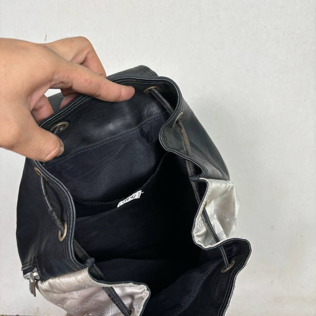 Jean Paul Gaultier Vintage Jean Paul Gaultier JPG Logo Nylon Leather Backpack Size ONE SIZE - 9 Thumbnail
