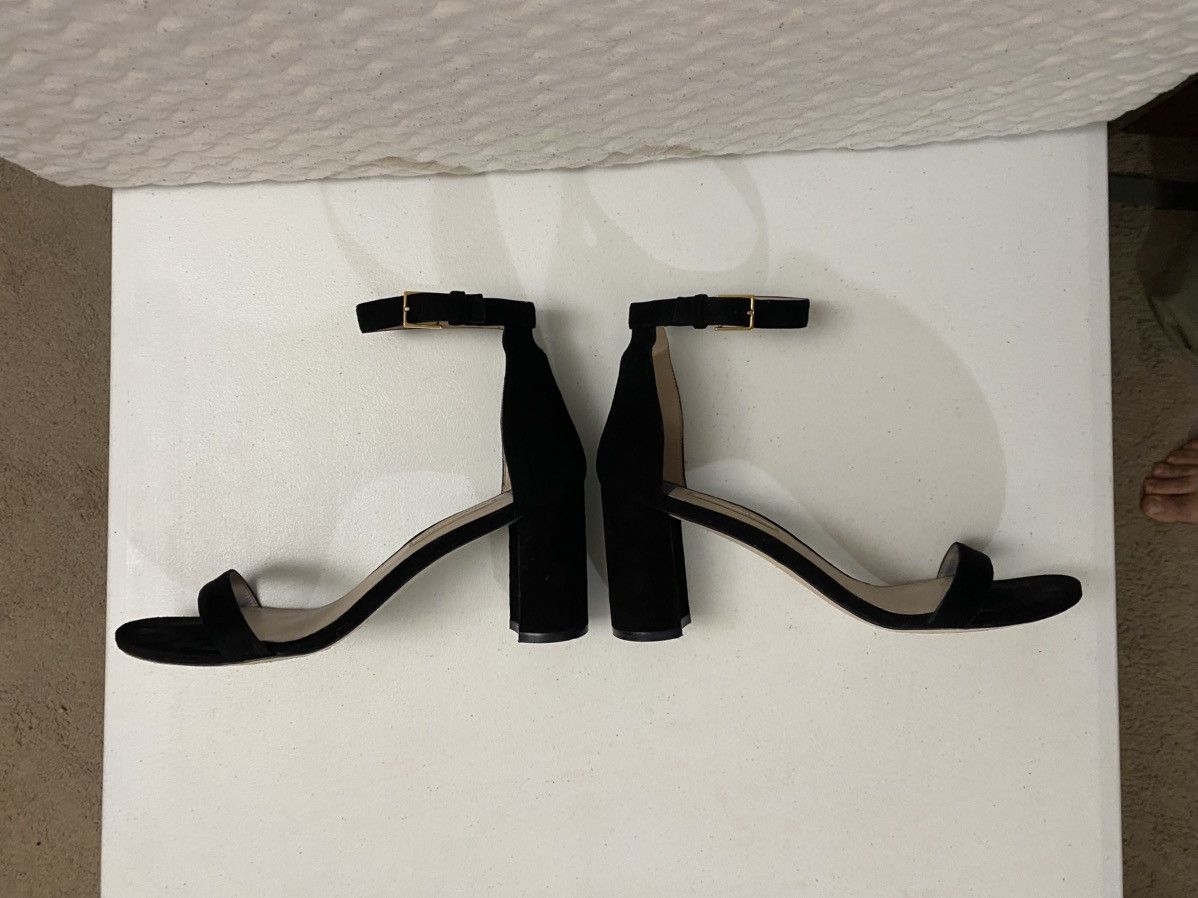 Stuart Weitzman Stuart Weitzman Black Suede 75LessNudist Sandals Heels 10 M Size US 10 / IT 40 - 8 Thumbnail