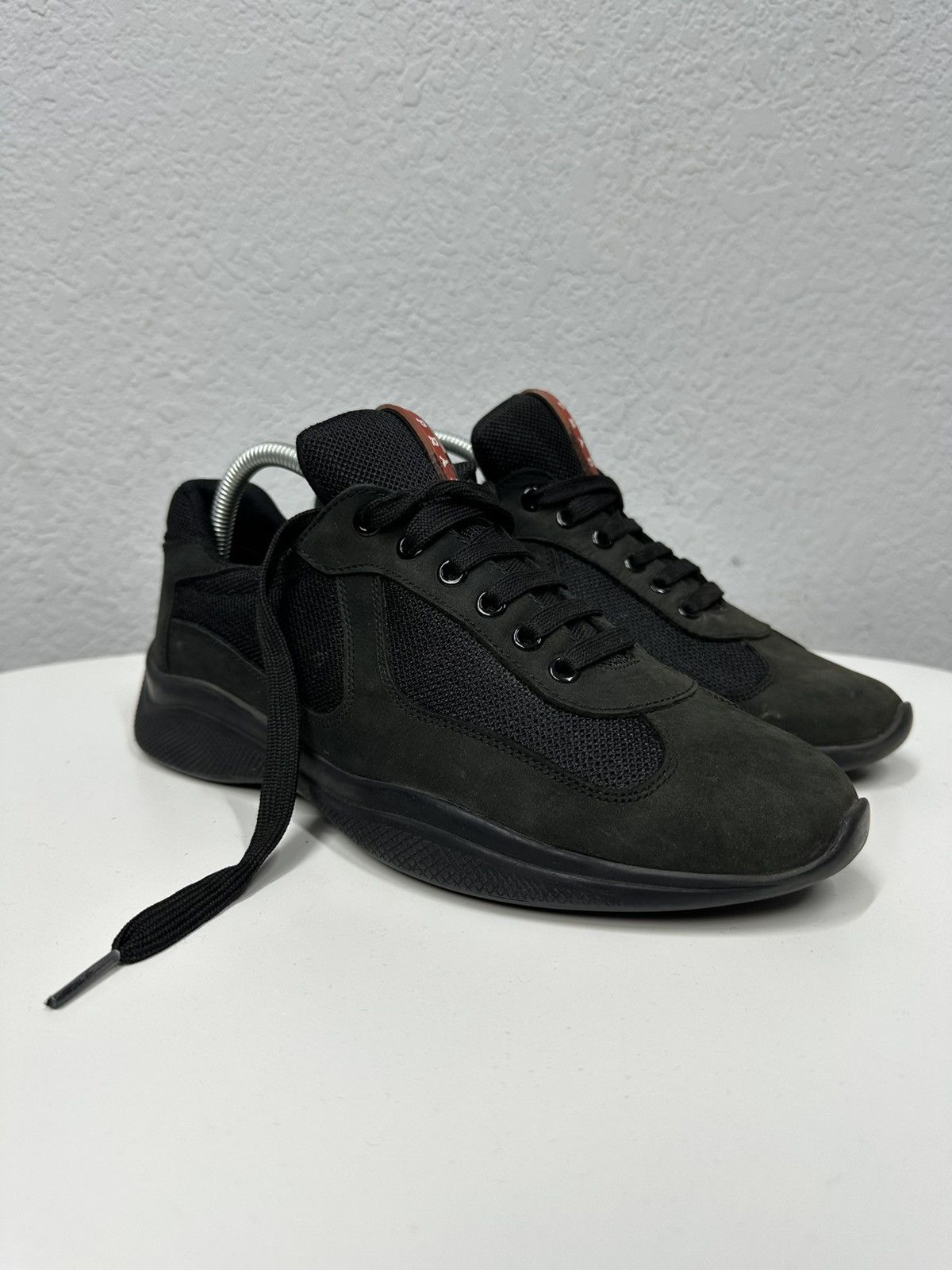 Prada Prada America’s Cup Leather Low Top Sneakers Shoes Black Size US 8.5 / EU 41-42 - 5 Thumbnail
