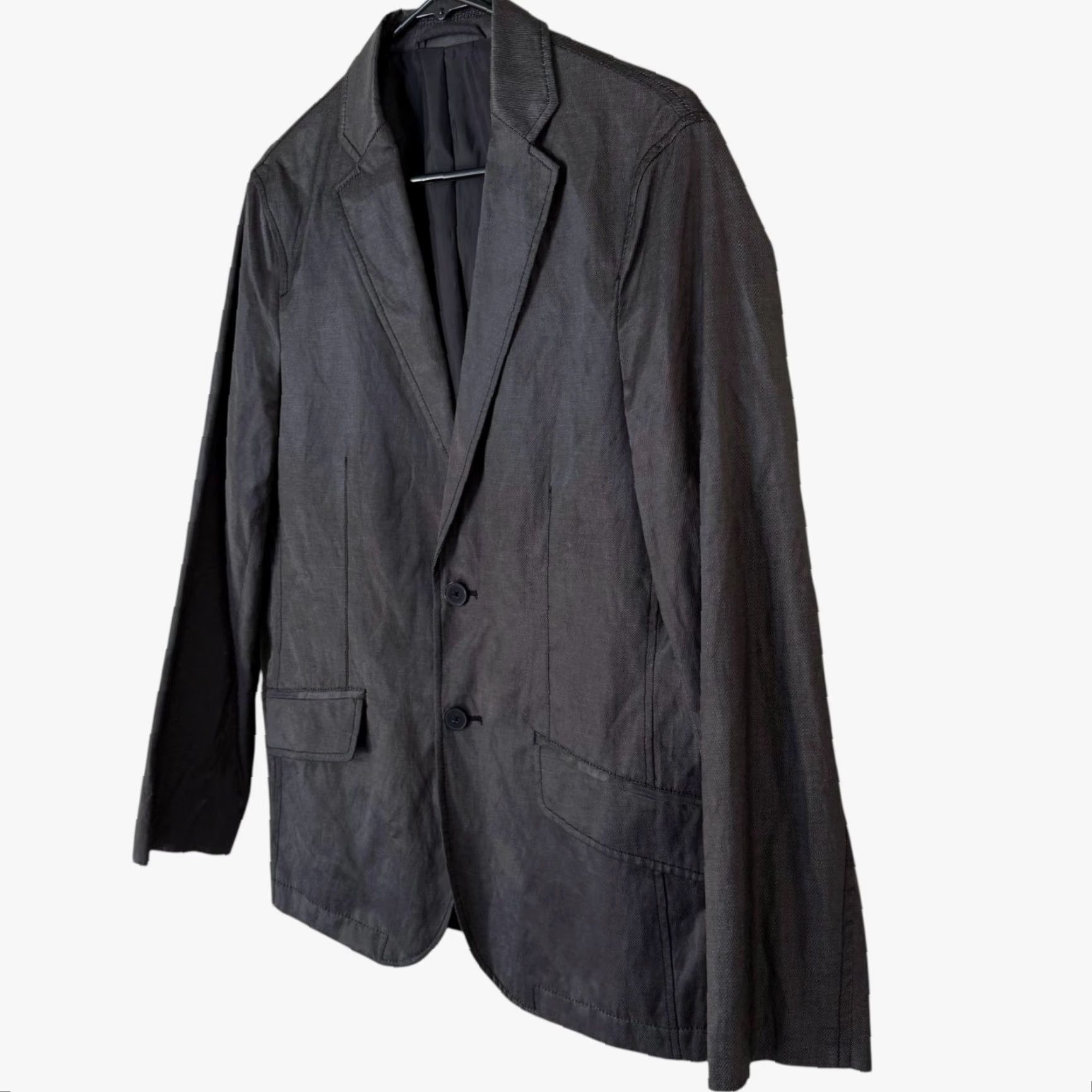 Vintage G2000 Blù Metallic Blazer Jacket Gray Two-Button Sport Coat Mens EU 46 US Medium Blazer Sport Coat Mens Size 46R - 2 Thumbnail