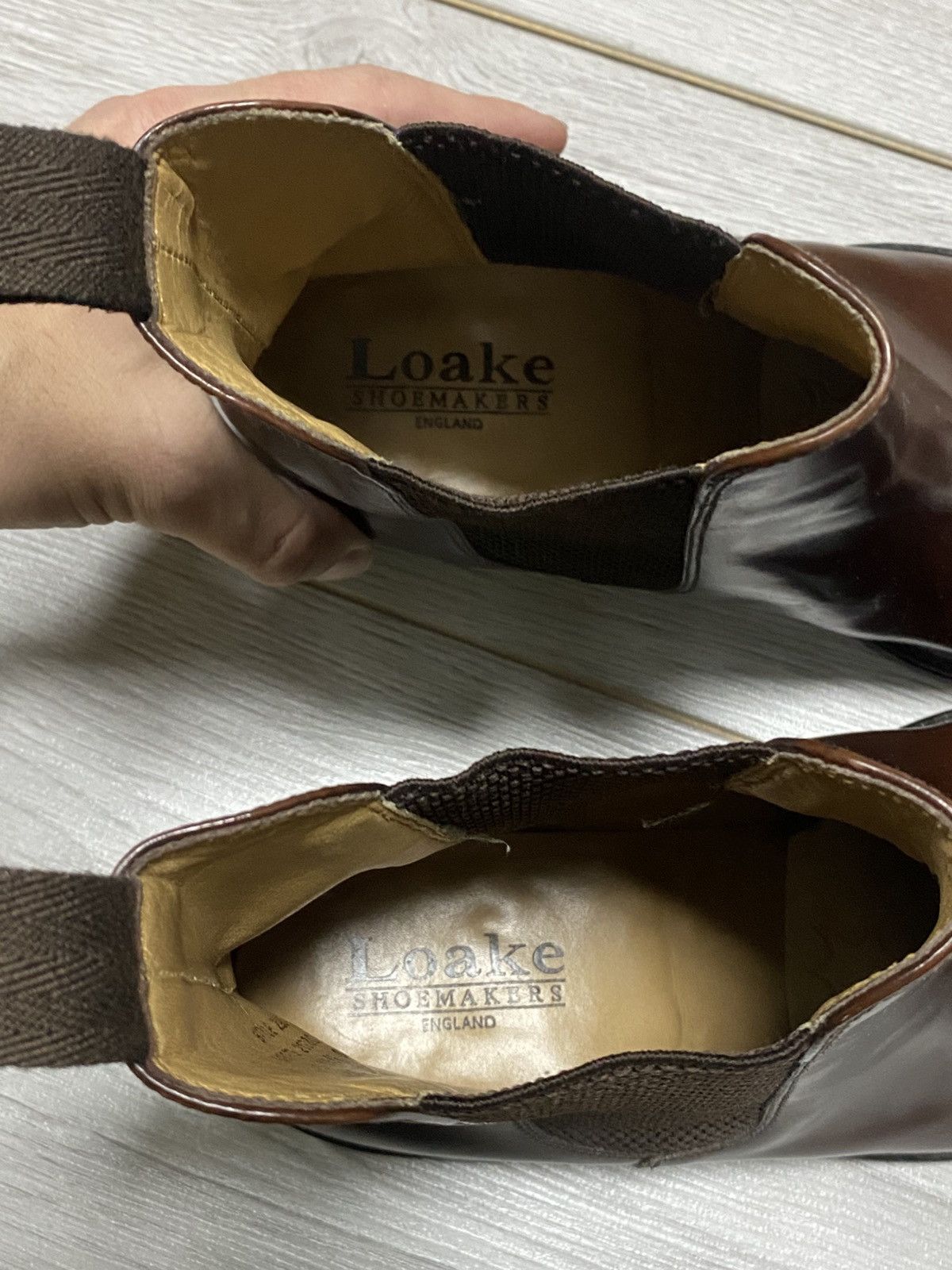 Loake Loake Wareing Leather Boots Chelsea Shoes Brown Size US 8.5 / EU 41-42 - 2 Thumbnail