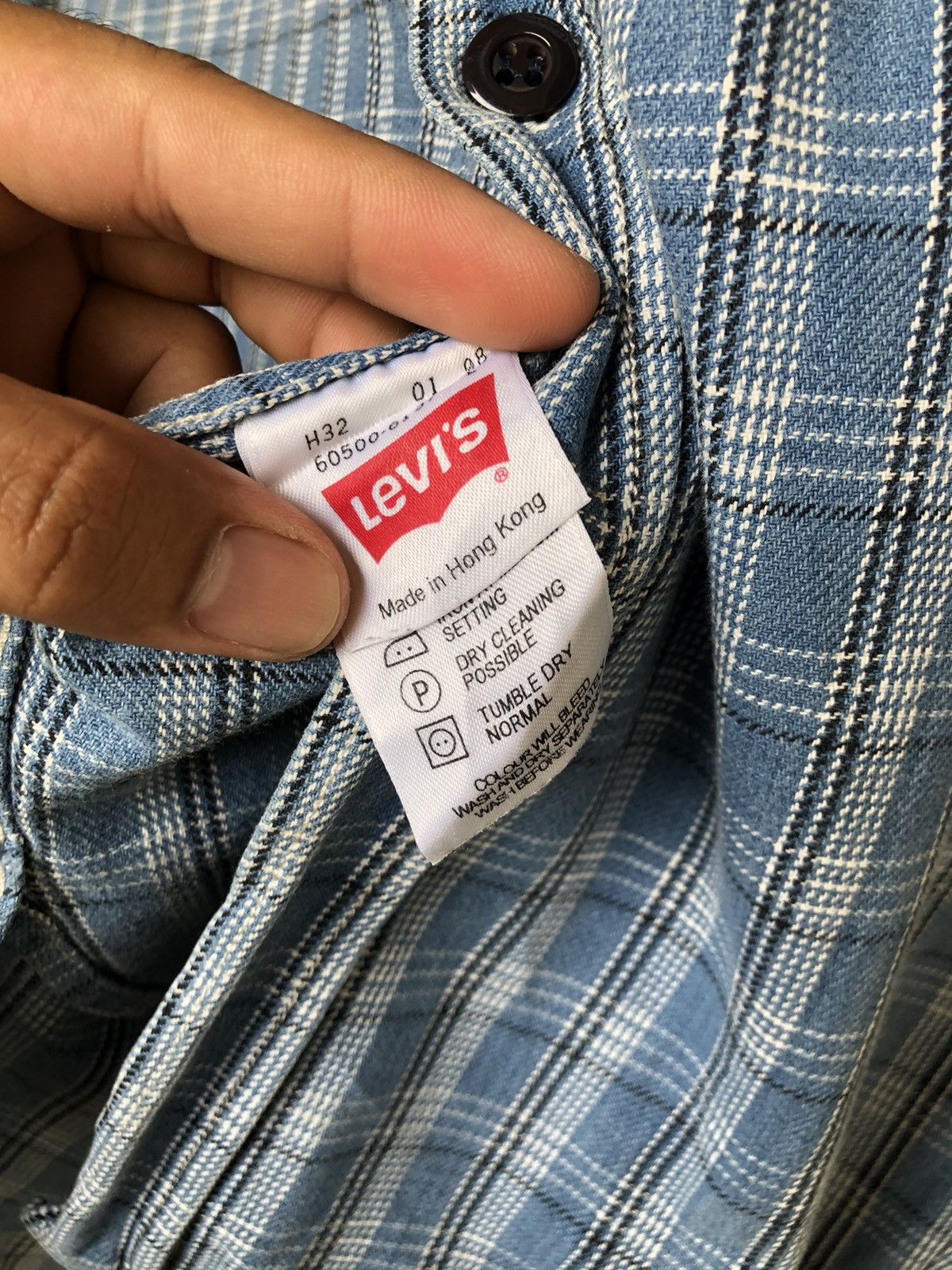 Levi's Vintage Levis Light Blue Flannel Size US L / EU 52-54 / 3 - 16 Thumbnail