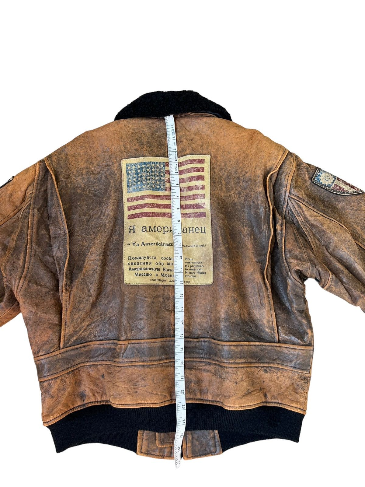 Avirex Archive 80s Avirex A-2 Distress Patina Leather Flight Jacket Size US S / EU 44-46 / 1 - 5 Thumbnail