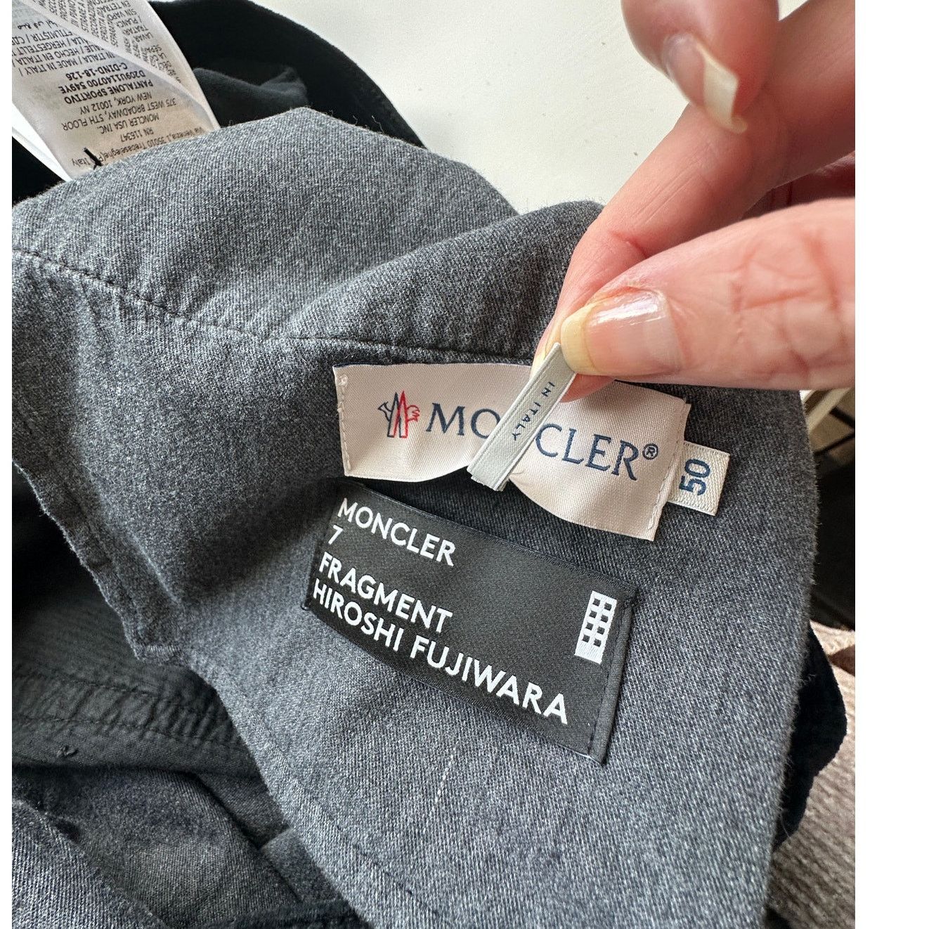 Moncler NWT Moncler 7 Fragment Corduroy Pants Black Side Code Print Size US 34 / EU 50 - 7 Thumbnail