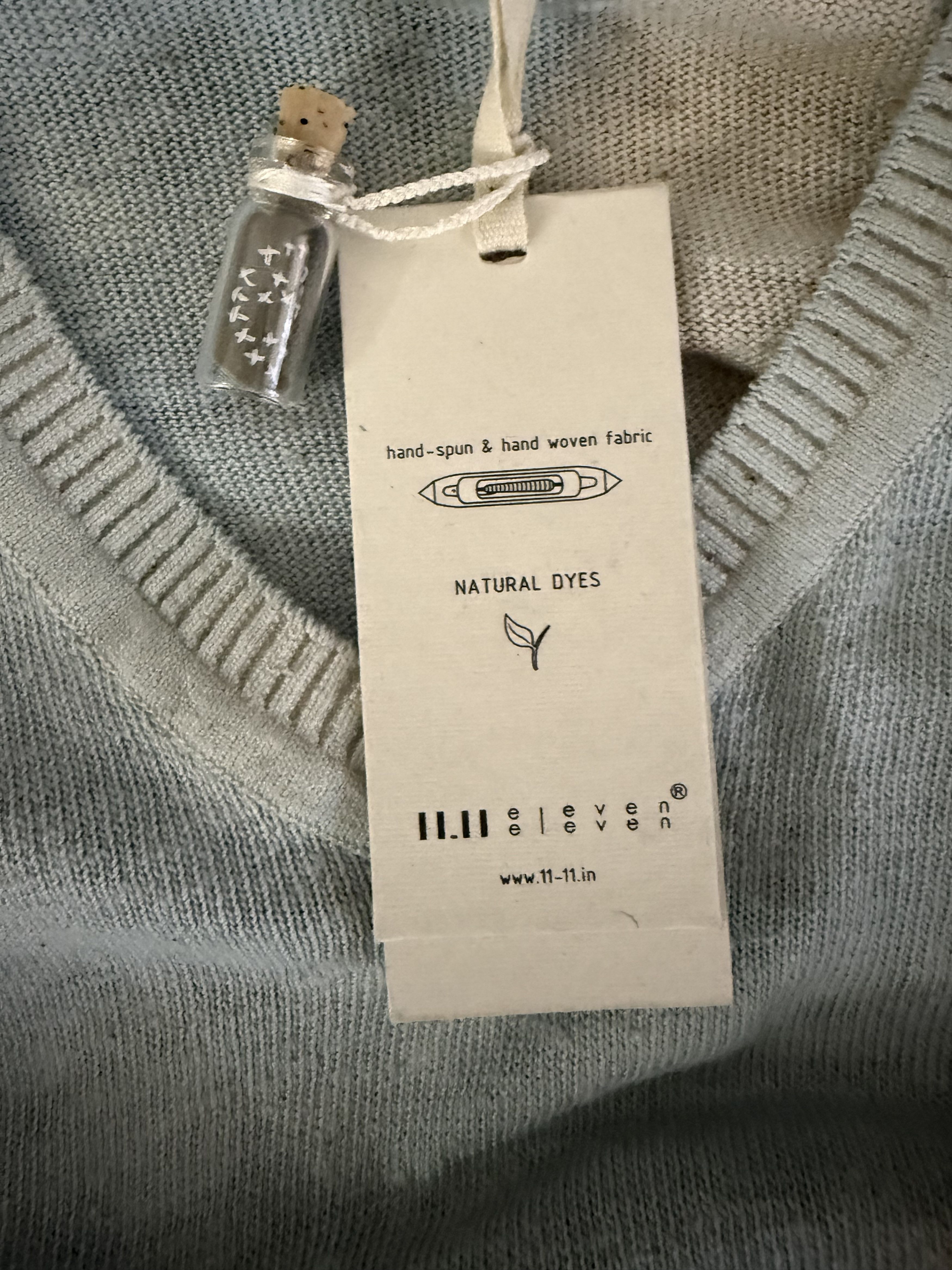 11.11 / eleven eleven Natural Indigo Handwoven Oversized Tunic Size US L / EU 52-54 / 3 - 13 Thumbnail