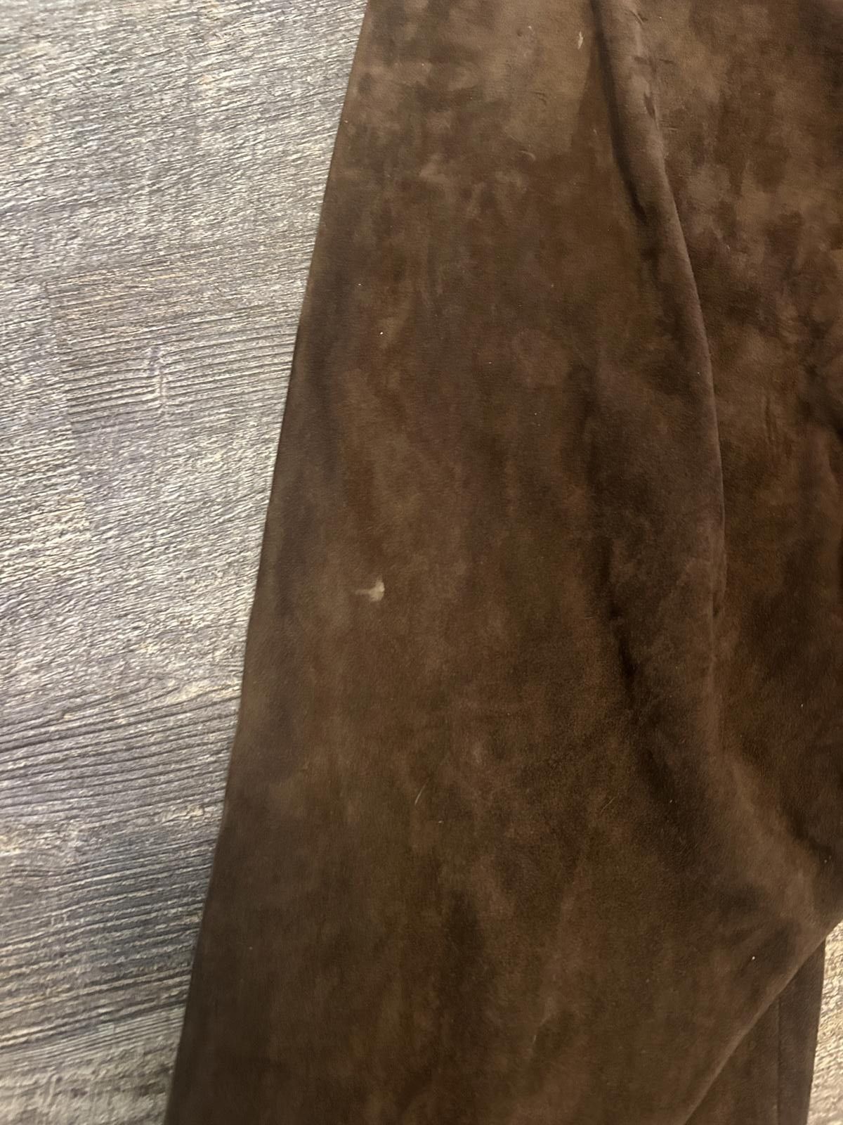 Vince Vince Lamb Suede Split Hem Pants L Chocolate Brown Cropped Size 36" / US 14 / IT 50 - 4 Thumbnail