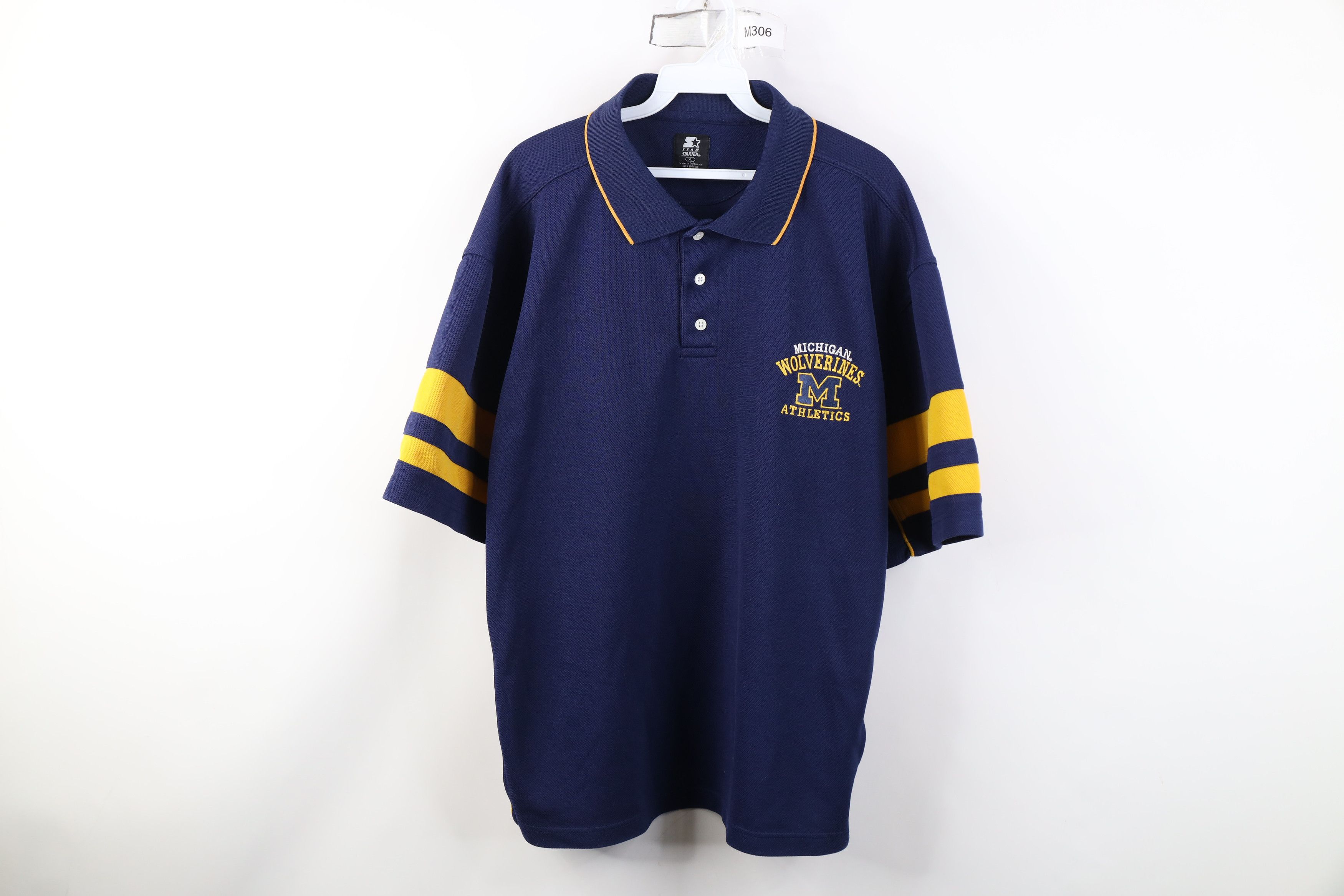 Starter Vintage 90s Starter University of Michigan Athletics Shirt Size US XL / EU 56 / 4 - 1 Thumbnail