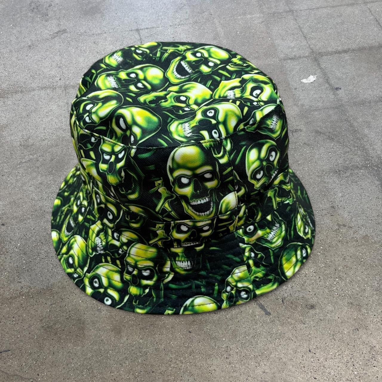 Liquid Blue RARE Liquid Blue Green Skull Bucket Hat Size ONE SIZE - 1 Thumbnail