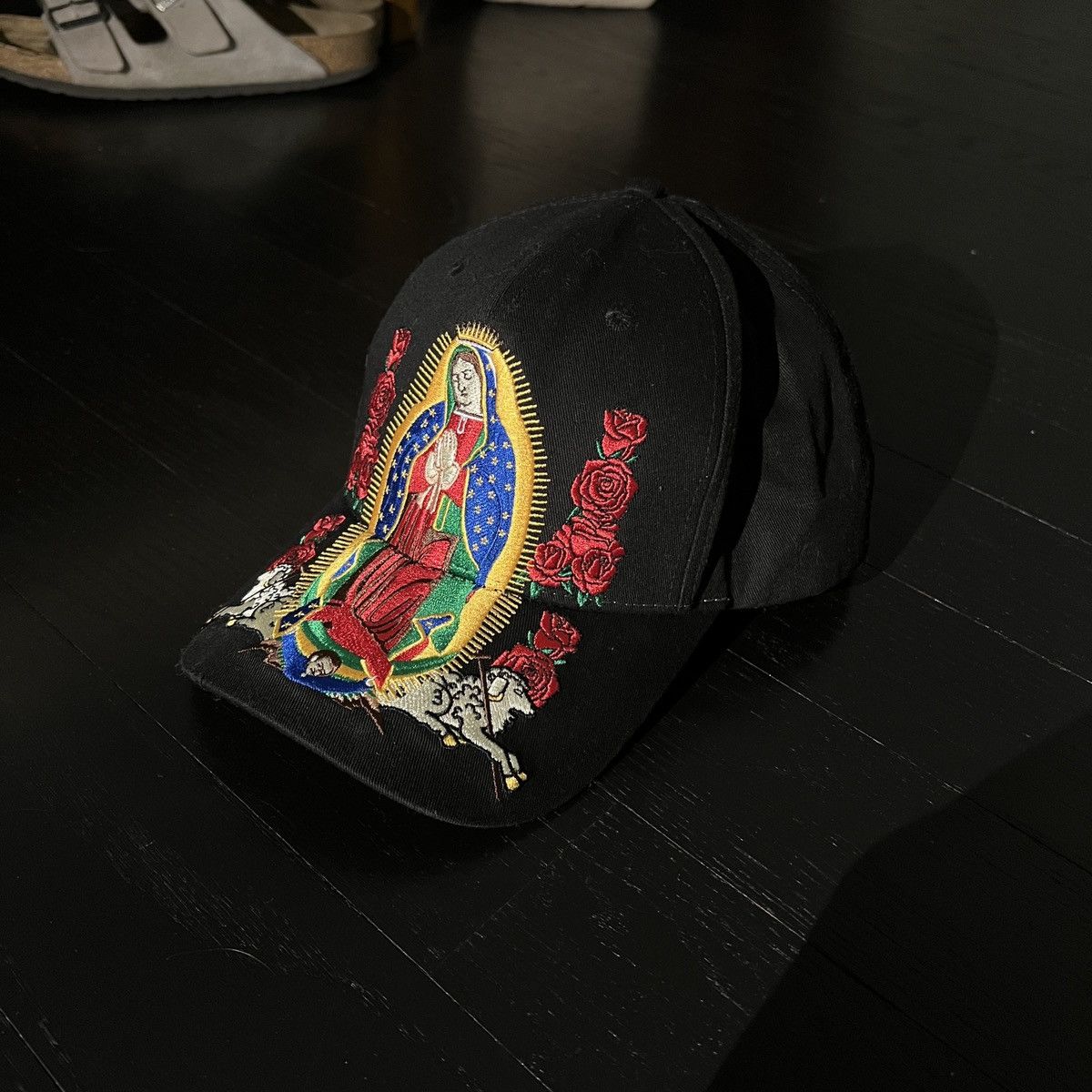 image of Punk And Yo Black Virgin Mary Gas Station Hat, Men's