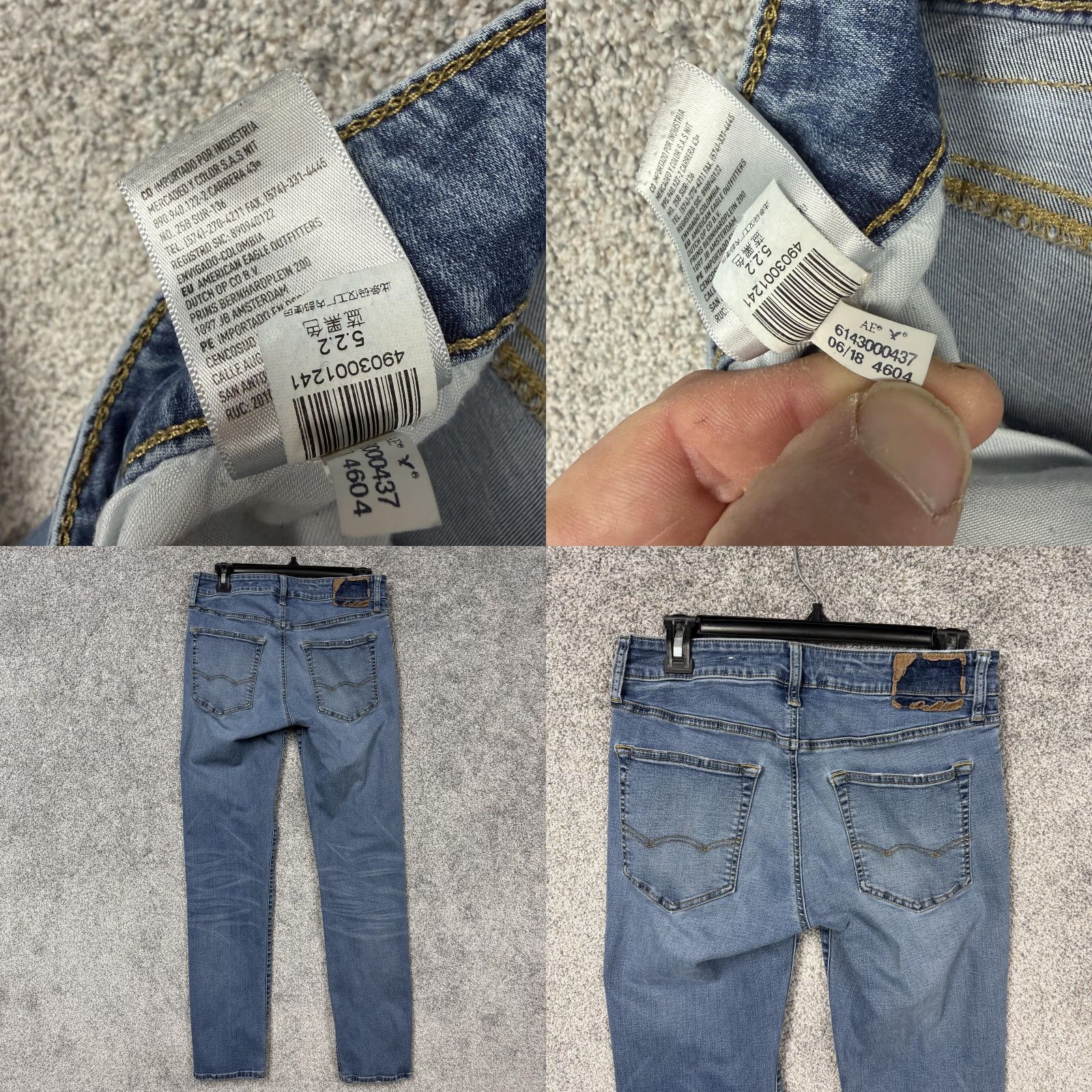 American Eagle Outfitters American Eagle Jeans Mens 30x31 NE(X)T LEVEL FLEX Skinny Denim Blue 5-Pocket Everyday Casual Mens Jeans Dylan Size US 30 / EU 46 - 9 Thumbnail