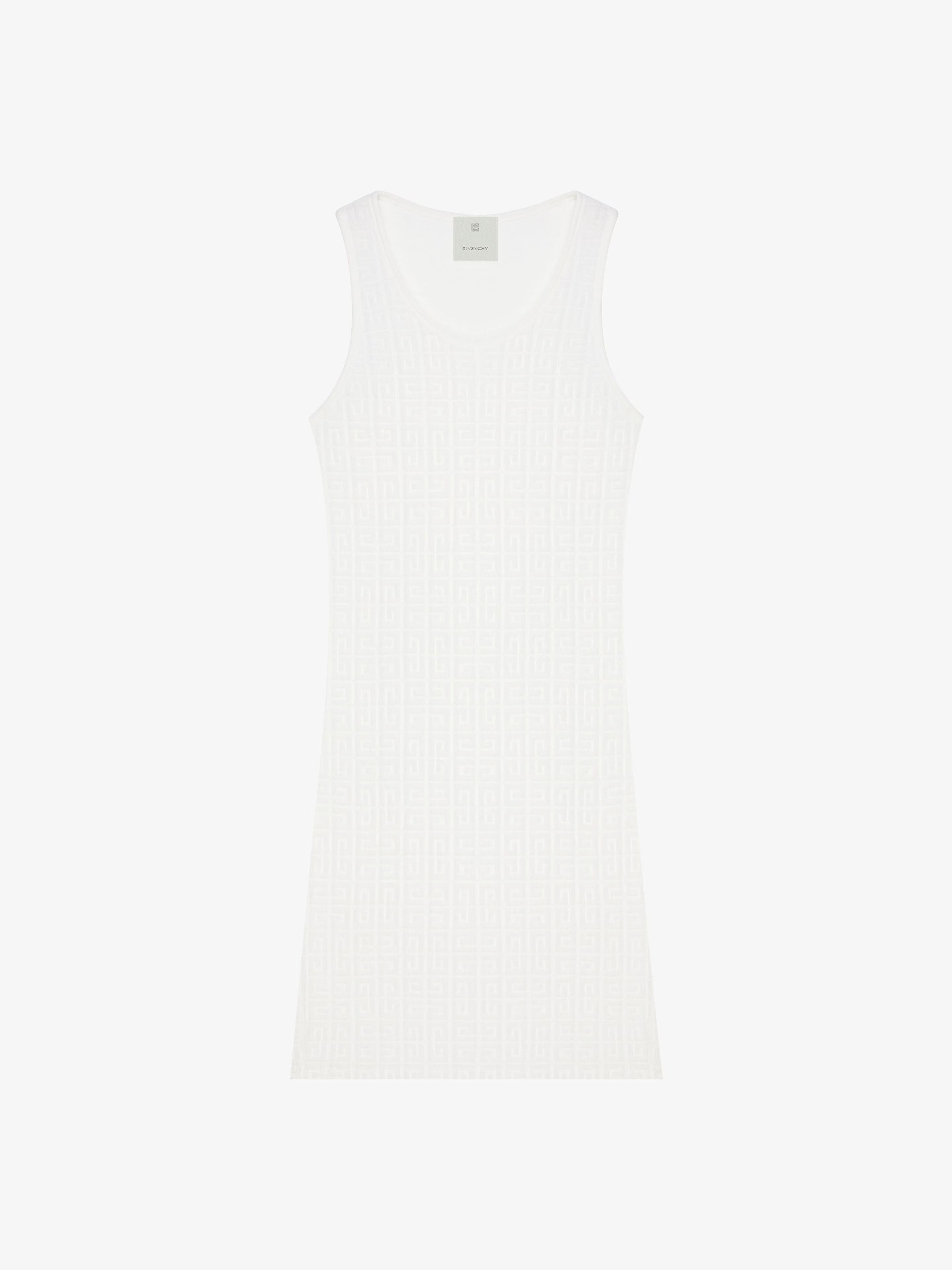 Givenchy o1gr1nt0125 Tank Top Mini Dress in White Size S / US 4 / IT 40 - 1 Thumbnail