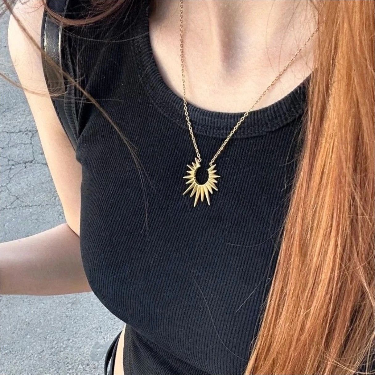 Other Minimalist Sun Pendant Necklace – Vintage-Inspired Size ONE SIZE - 2 Thumbnail