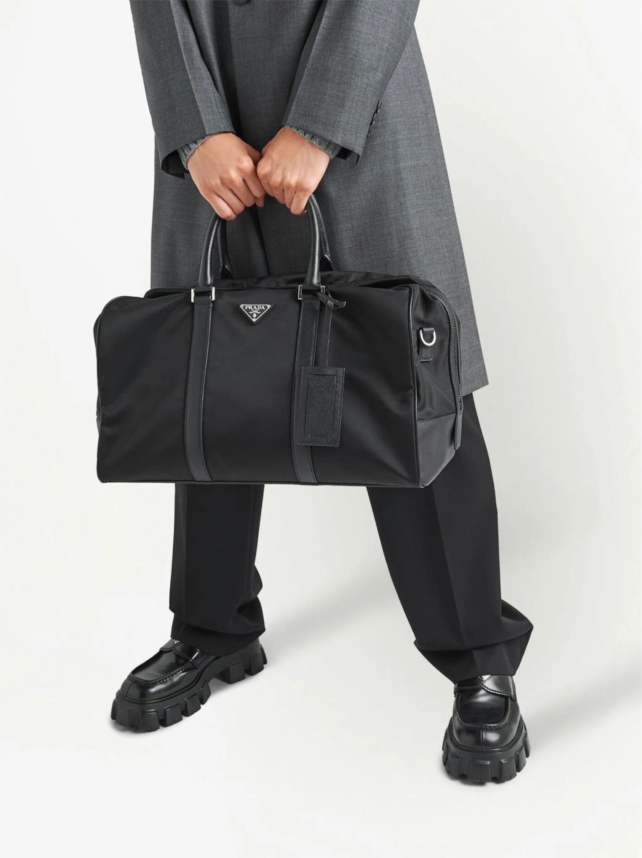 Prada o1mt1gz0225 Size: OS / Triangle Logo-Patch Duffel Bag Black Size ONE SIZE - 6 Thumbnail