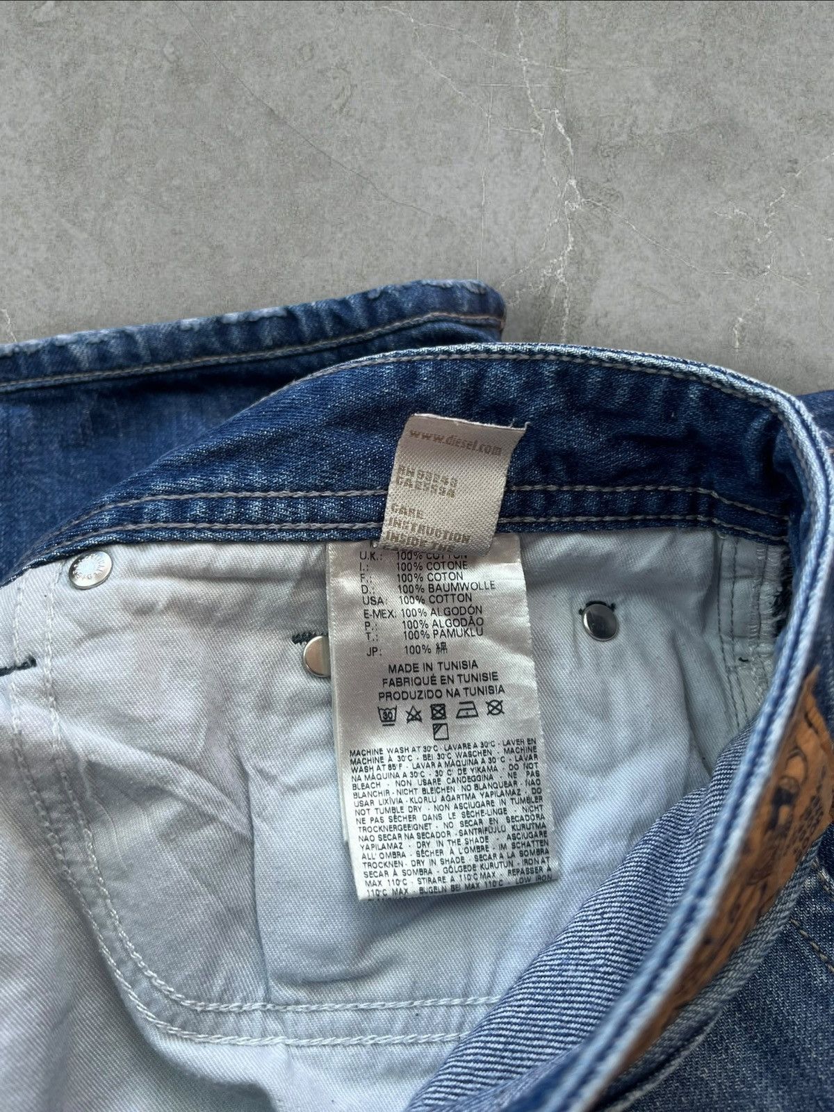 Diesel × Vintage Vintage Diesel Larkee Jeans Pants Faded Blue Italy 38x34 Size US 38 / EU 54 - 7 Thumbnail