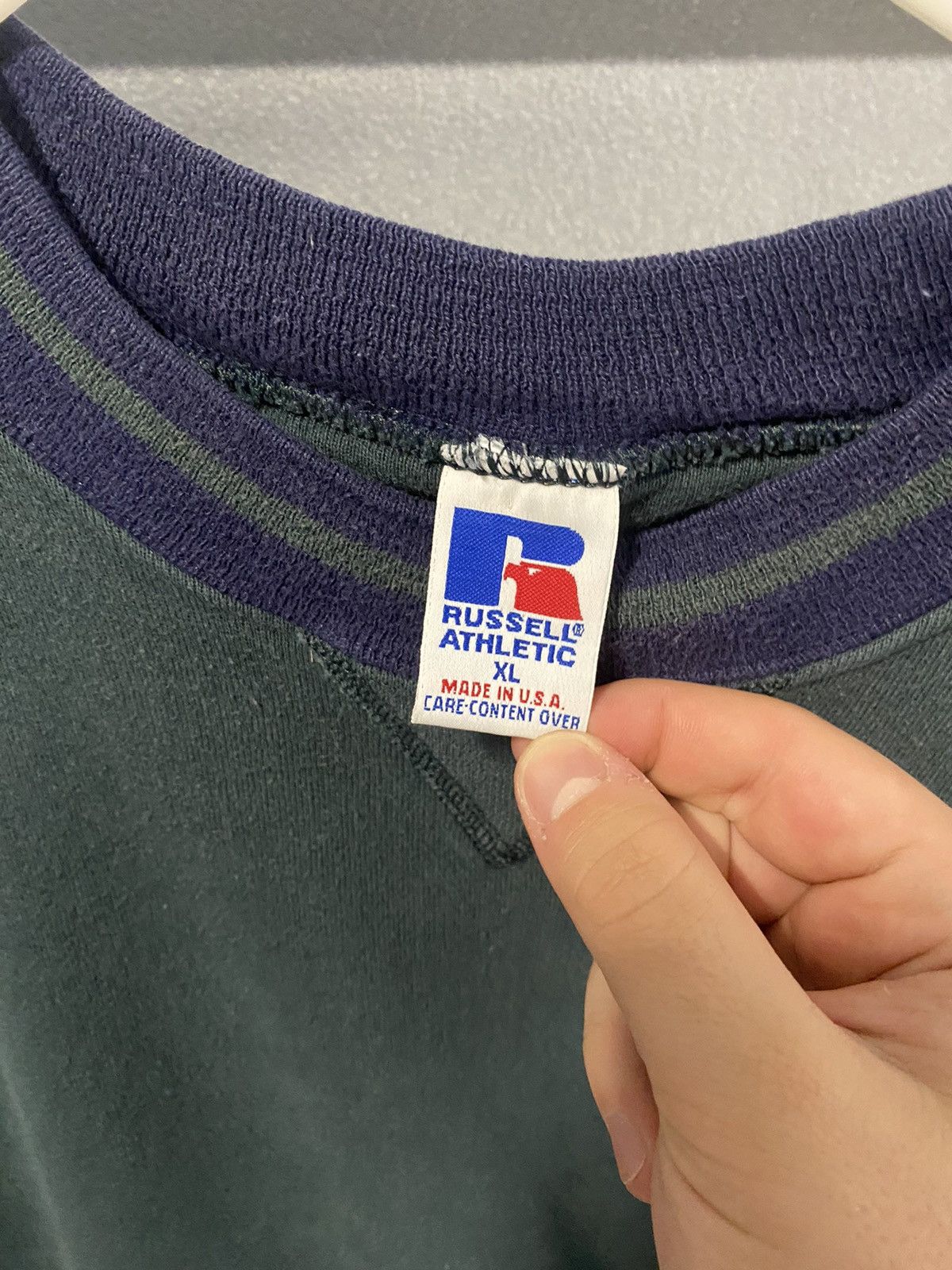 Russell Athletic × Vintage 1990’s Russel Athletic Green Blank Crewneck Size US XL / EU 56 / 4 - 2 Thumbnail