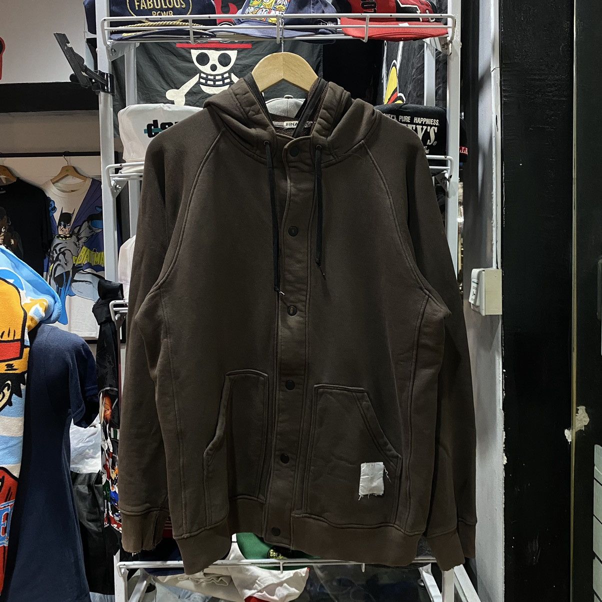 image of Final Home Full Zip Up Hoodie in Navy Green, Men's (Size Large)
