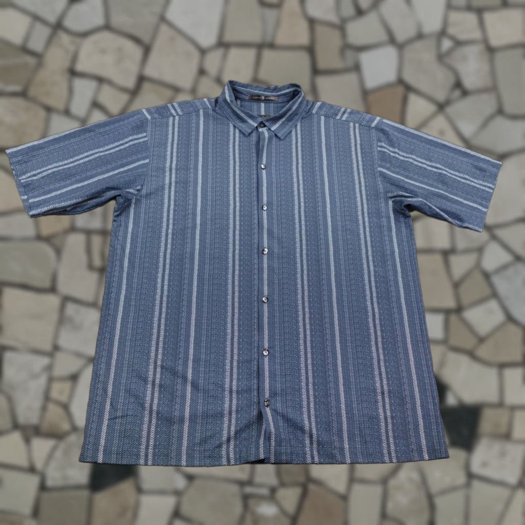 Nike Nike Shirt Men Large Blue Stripes Tiger Woods Dri-FIT Golf Button Up Performance Size US L / EU 52-54 / 3 - 1 Thumbnail