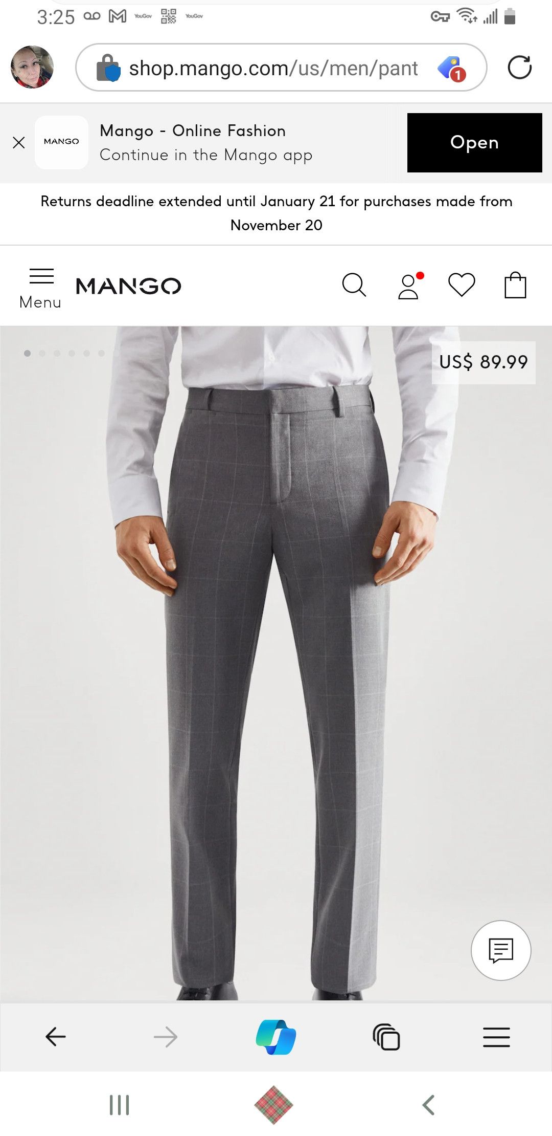 Mango Mango MNG suit (blazer and pants) Size 40R - 7 Thumbnail