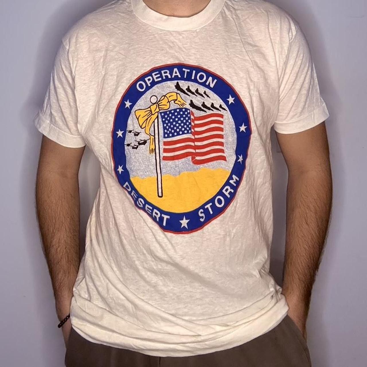 Vintage Vintage Operation Desert Storm USA Screenstars Tee Men’s XL Size US XL / EU 56 / 4 - 1 Thumbnail