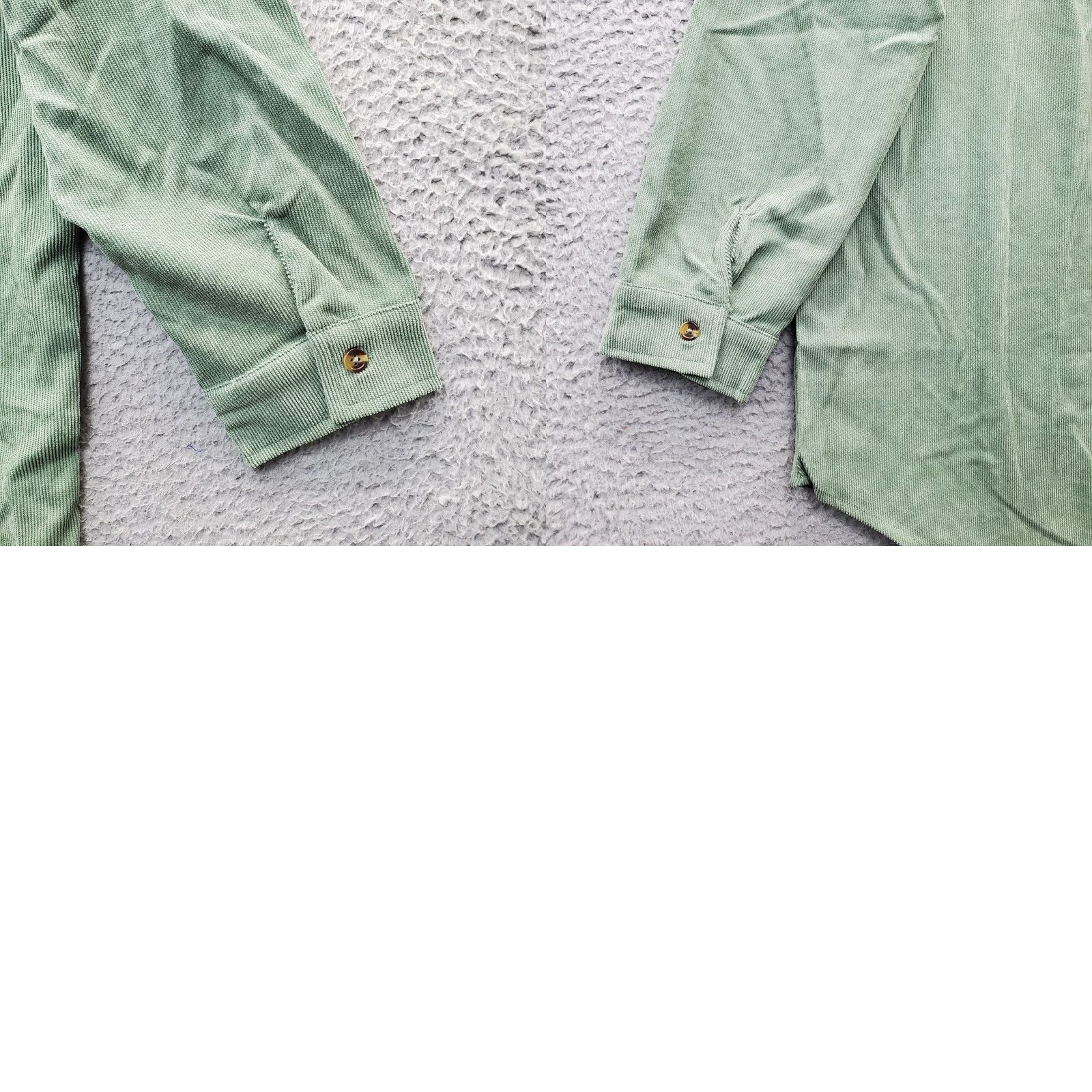 Vintage Cisono Outerwear Shirt Womens L Green Collared Button-Down Stretch Pocketed Casual Shirt Size L / US 10 / IT 46 - 8 Thumbnail