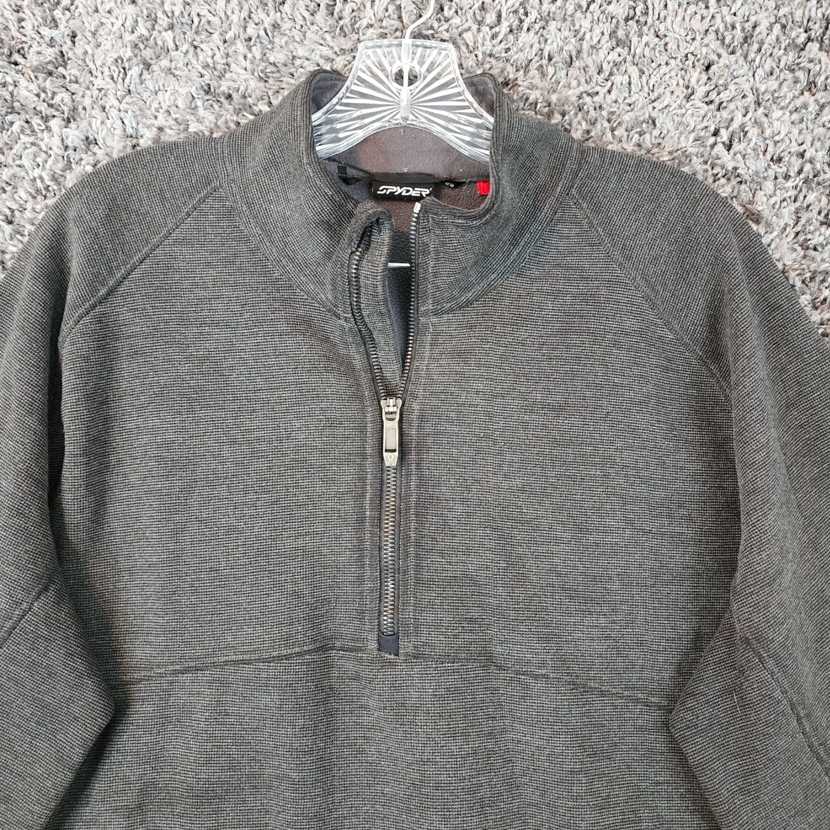 Spyder SPYDER 1/4 Zip Pullover Sweater Men’s Gray Long Sleeve Size XL Size US XL / EU 56 / 4 - 4 Thumbnail