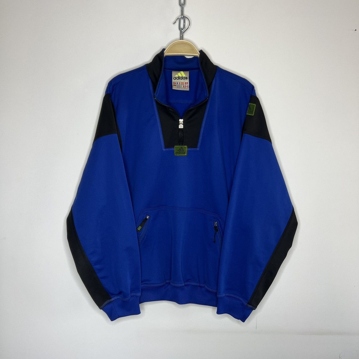 Adidas × Equipment × Vintage Vintage 90s Adidas Equipment 1/4 Half Zip Logo Sweatshirt Size US L / EU 52-54 / 3 - 1 Thumbnail