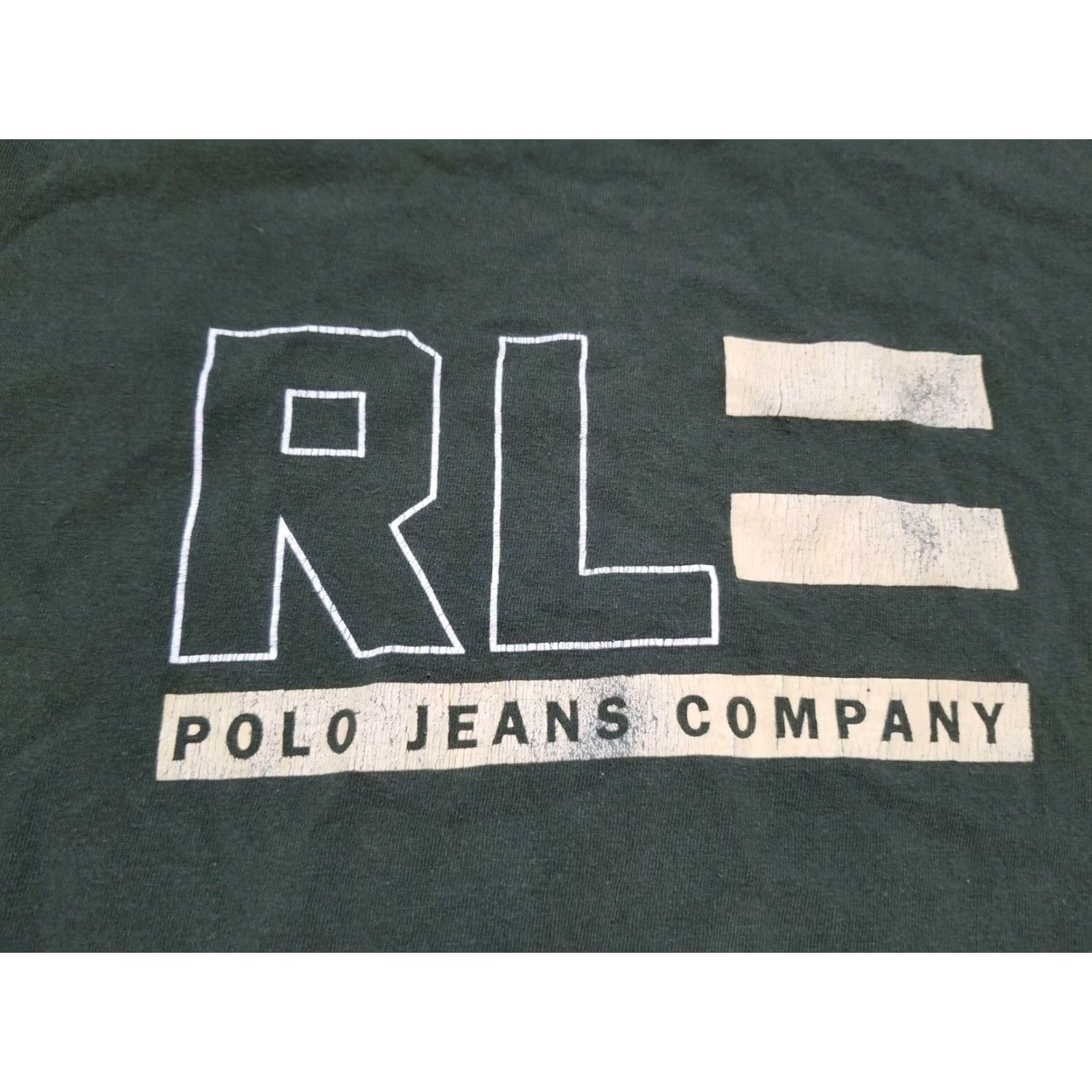 Polo Ralph Lauren VINTAGE Polo Ralph Lauren shirt Mens L Green 90s Spell Out T Shirt Polo Jeans Co Graphic Tee 100% Cotton Short Sleeve Crew Neck Size US L / EU 52-54 / 3 - 5 Thumbnail