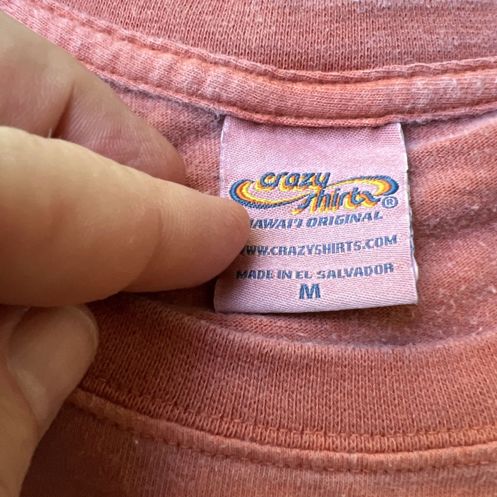 Vintage VINTAGE Crazy Shirts Shirt M Pink Hawaii Beach Bohemian Retro Nautical Tropical Lawaia Makau Graphic Print Short Sleeve Crew Neck Man Size US M / EU 48-50 / 2 - 6 Thumbnail