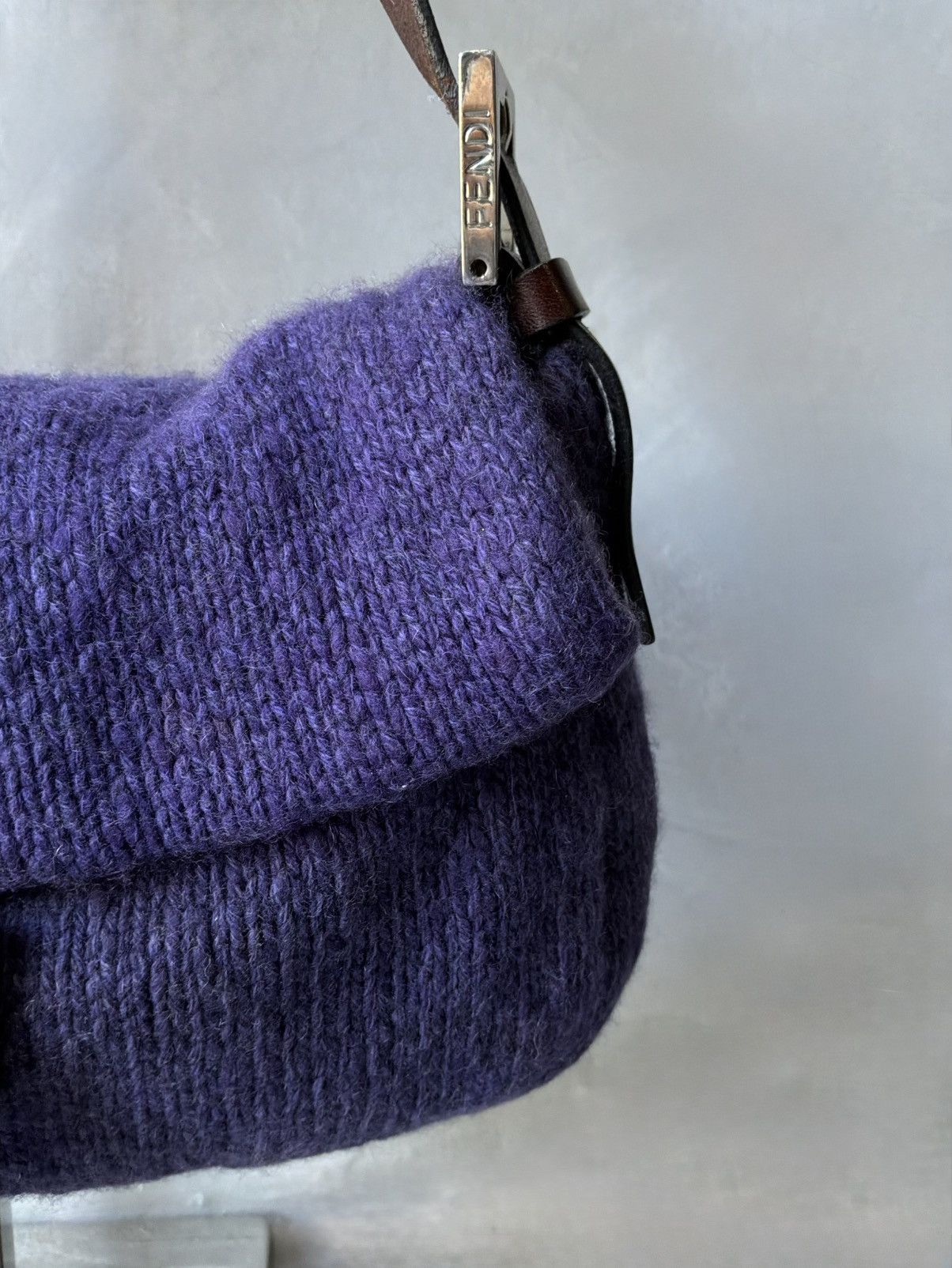 Fendi Fendi - Wool Knit - Wood - Purple Baguette Size ONE SIZE - 4 Thumbnail