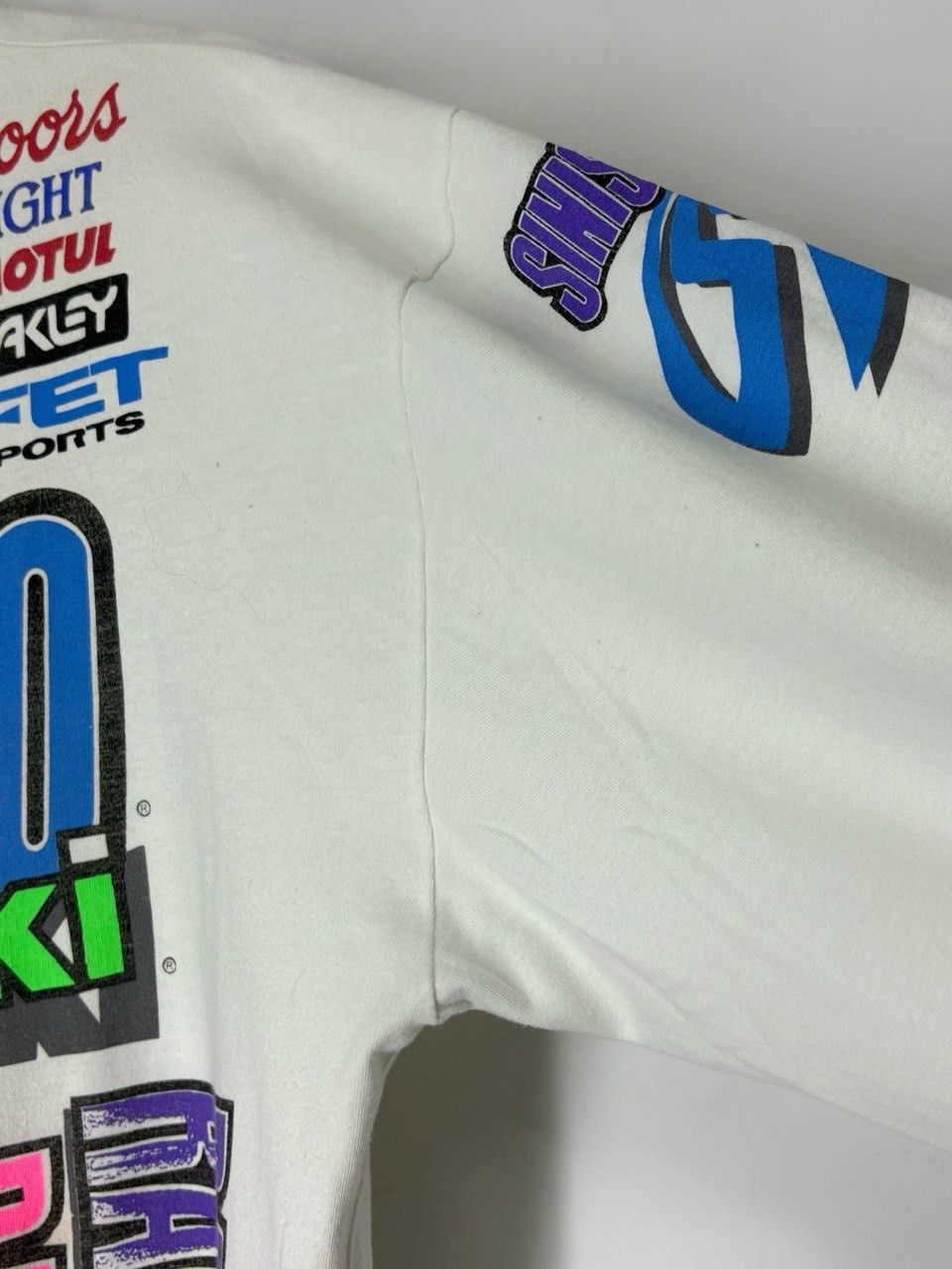 Other Vintage Sinisalo Kawasaki Racing Motocross Long Sleeve Shirt Size US XL / EU 56 / 4 - 12 Thumbnail