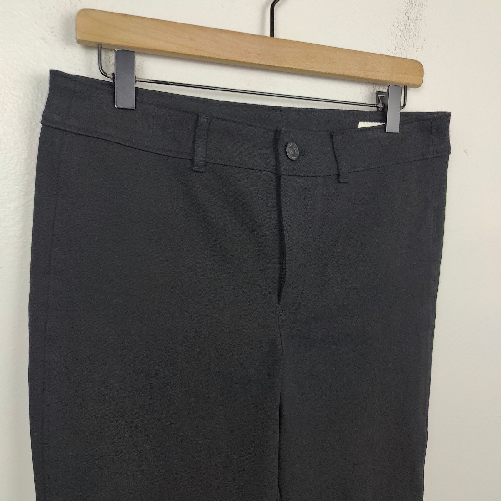 Other Ayr Pants Womens 29 Black Straight Leg Office Preppy Size 29" - 2 Thumbnail
