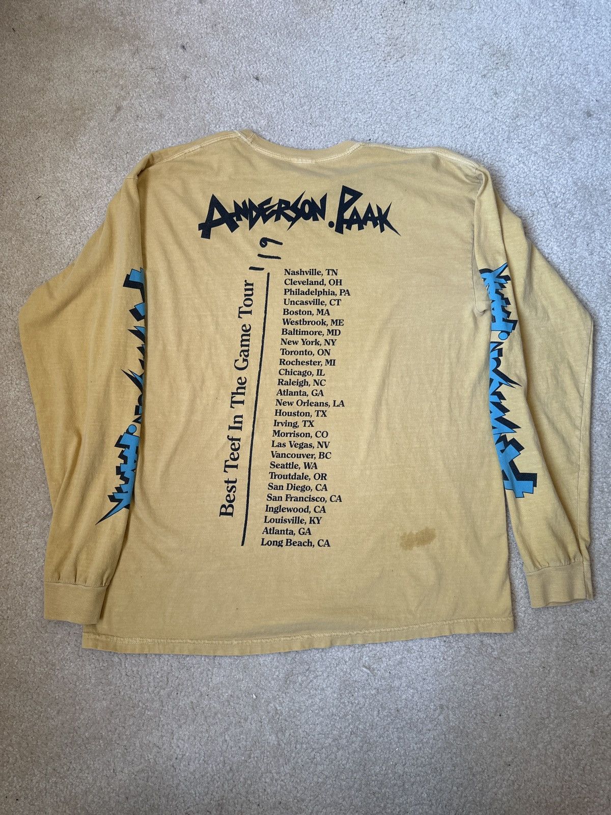 Band Tees Anderson Paak 2019 Tour Long Sleeve - XL Size US XL / EU 56 / 4 - 2 Thumbnail