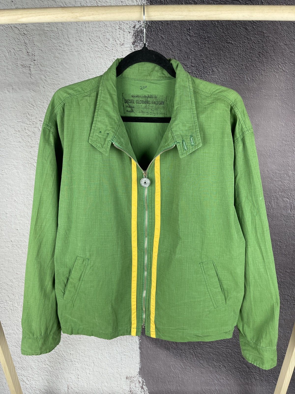 Diesel Diesel vintage made in Italy green yellow bomber jacket Size US L / EU 52-54 / 3 - 5 Thumbnail