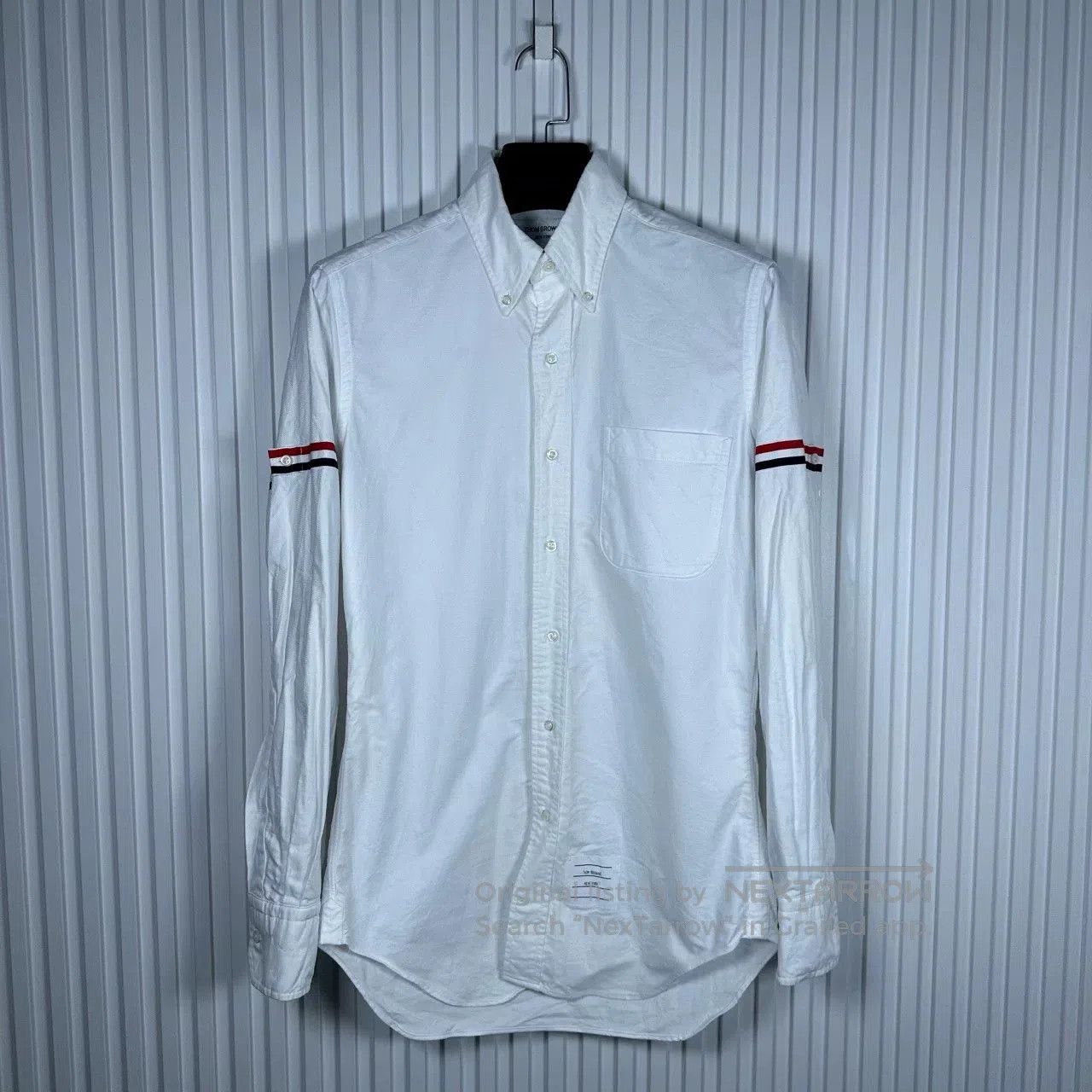 Thom Browne Thom Browne White Stripe Shirt. Size US S / EU 44-46 / 1 - 1 Thumbnail