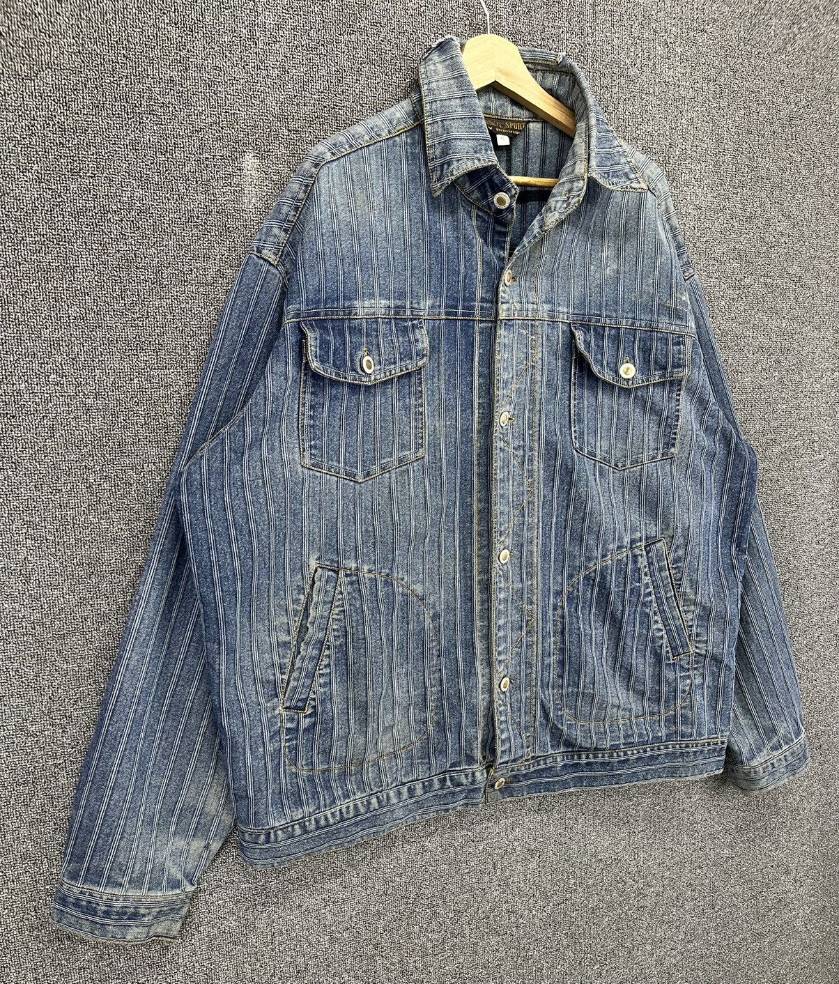 Japanese Brand Vintage Parto Sport Jeans Rare Design Denim Jacket Size US XL / EU 56 / 4 - 2 Thumbnail