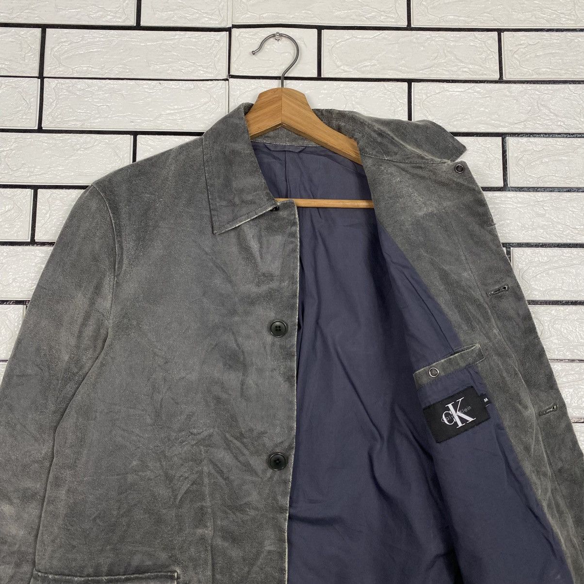 Calvin Klein 📌Vintage Chore Leather Jacket Worker Calvin Klein Size US M / EU 48-50 / 2 - 13 Thumbnail
