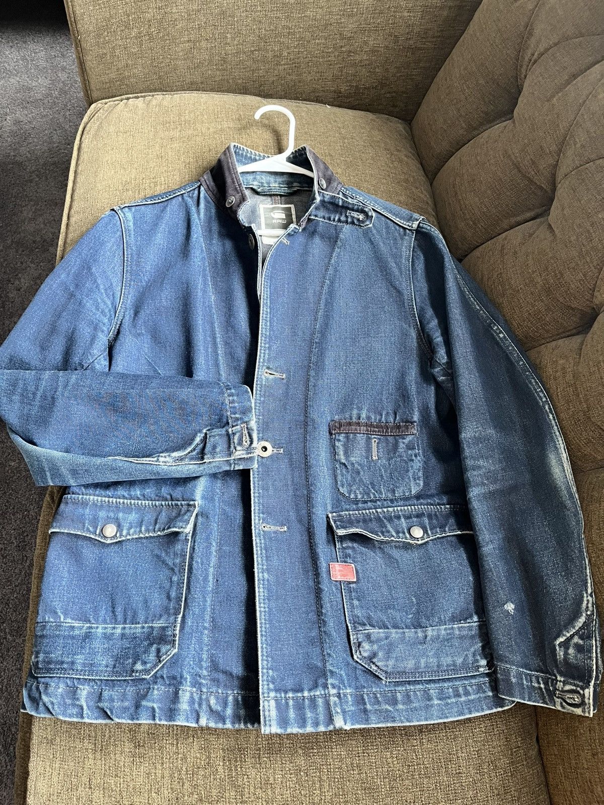 G-Star G-STAR men's hunter-Slim Japanese denim chore/blazer Size US M / EU 48-50 / 2 - 2 Thumbnail
