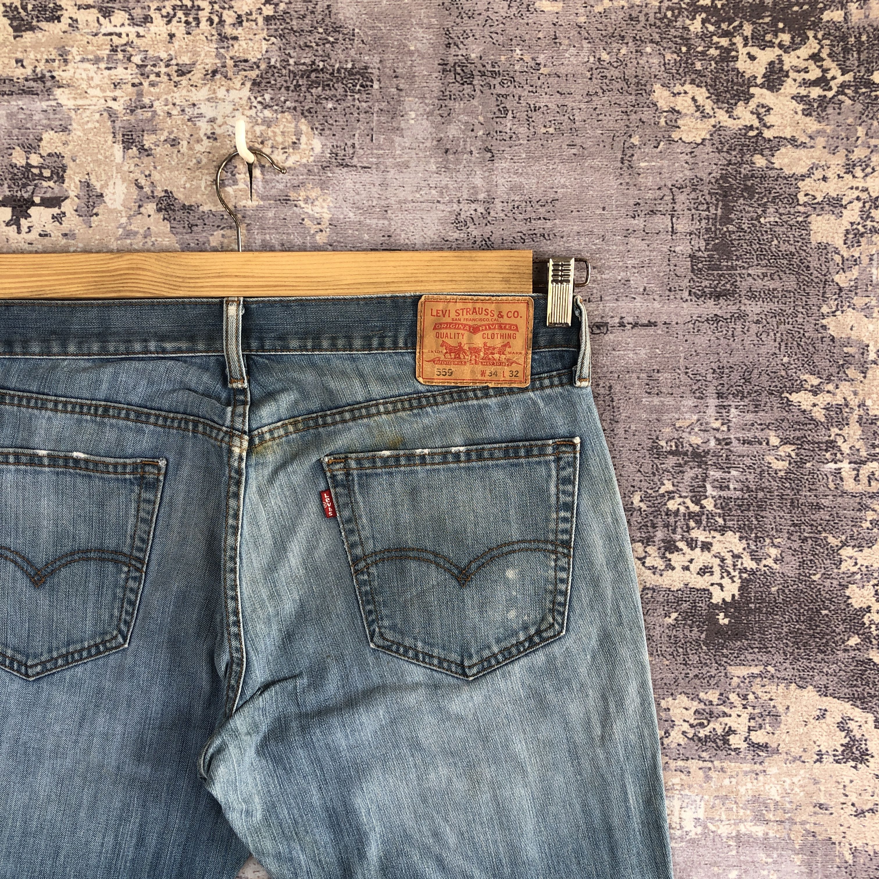 Levi's Vintage Levis Baggy Distressed Jeans Levi's 559 Faded Denim Size US 34 / EU 50 - 4 Thumbnail