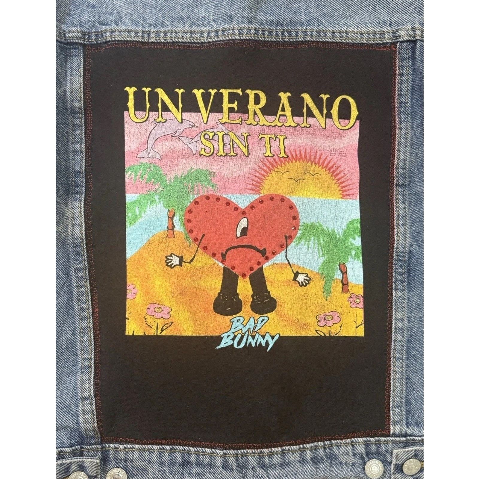 Levi's BAD BUNNY Un Verano Sin Ti Reggaeton House Retro Jacket Sz L Size L / US 10 / IT 46 - 10 Thumbnail