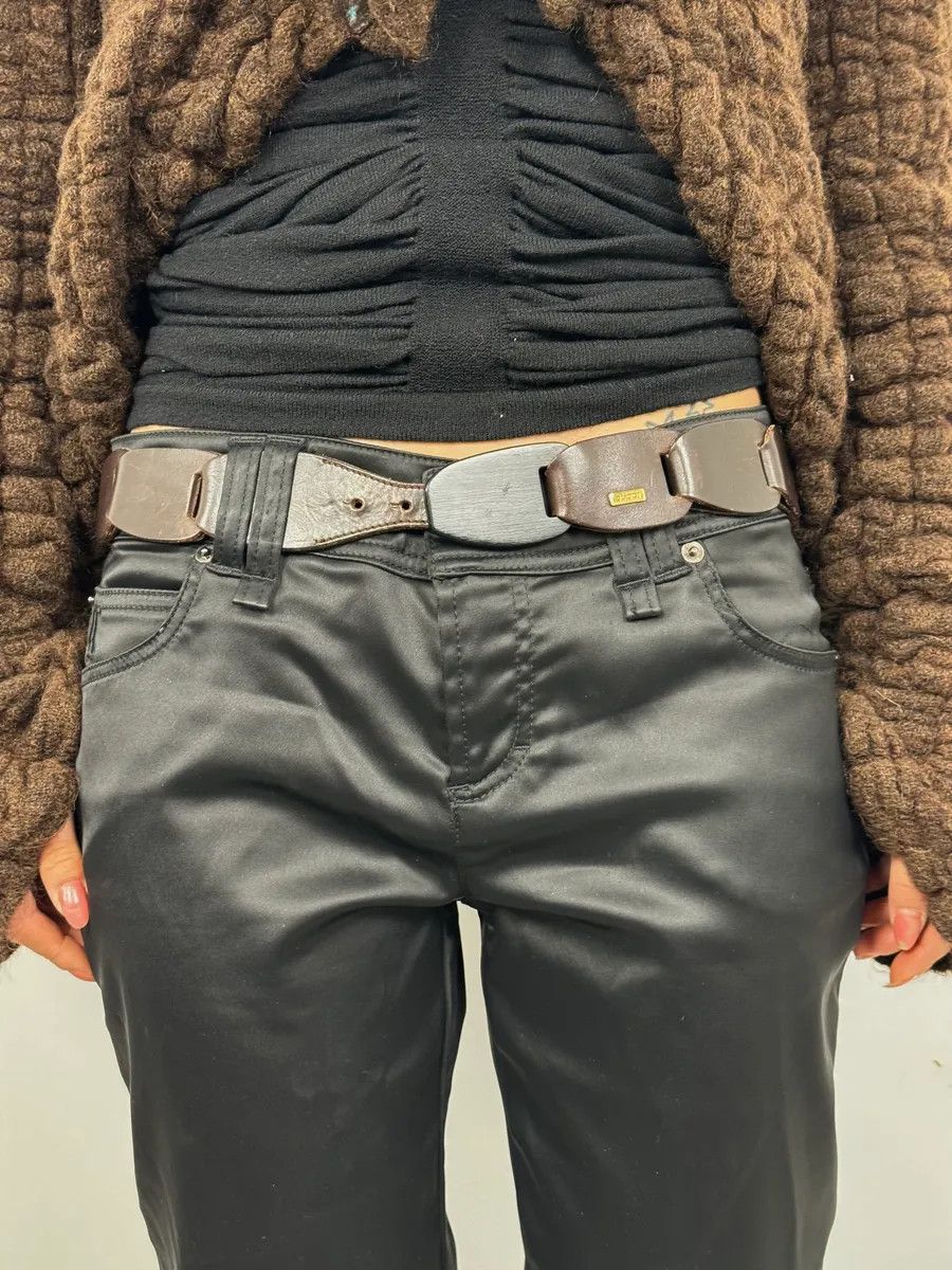 Gucci AW2002 Gucci Brown Leather Belt by Tom Ford Size ONE SIZE - 3 Thumbnail