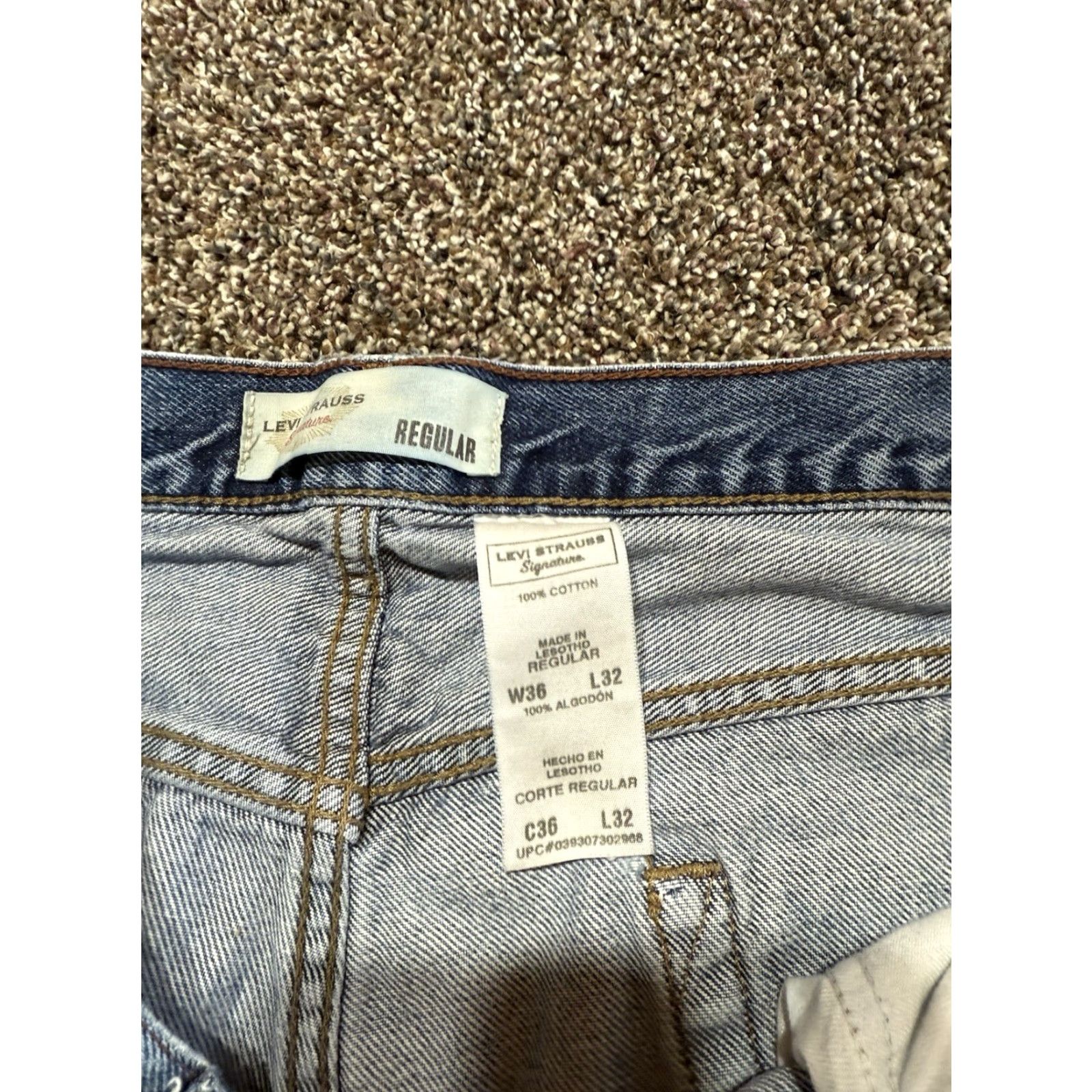 Levi's Levis Jeans Men 36 Blue Denim 36X32 Straight Regular Belt Loop Size US 36 / EU 52 - 4 Thumbnail