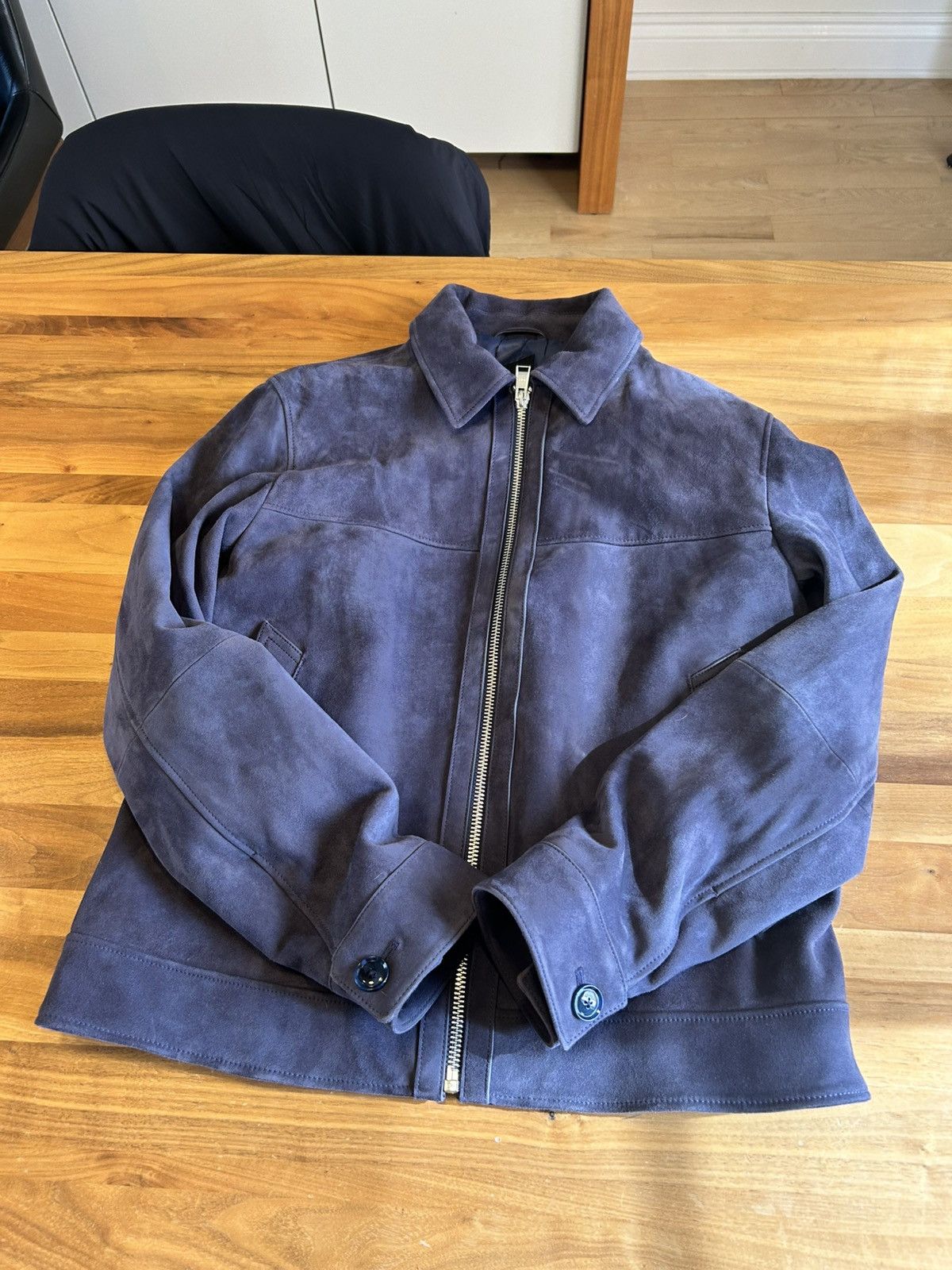 Hugo Boss Boss suede leather jacket, Large Size US L / EU 52-54 / 3 - 1 Thumbnail